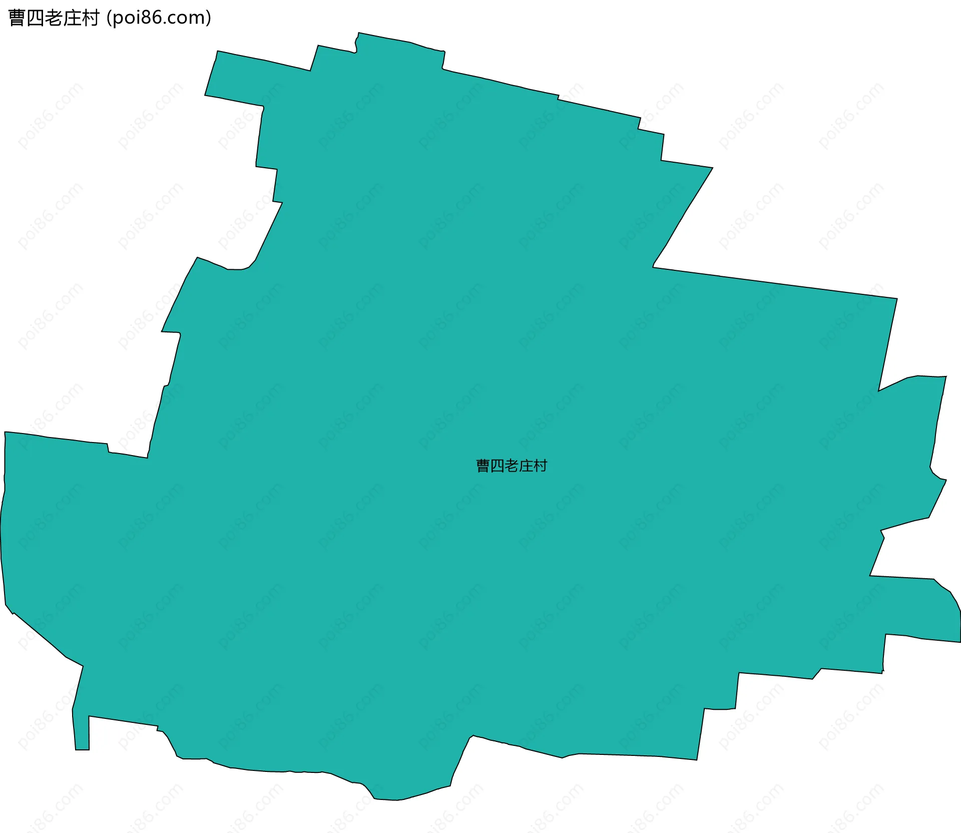 曹四老庄村边界地图