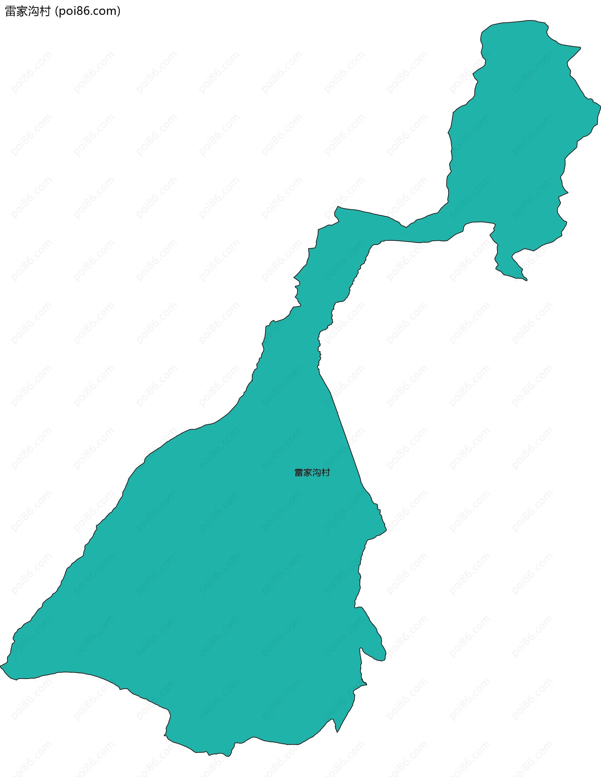 雷家沟村边界地图