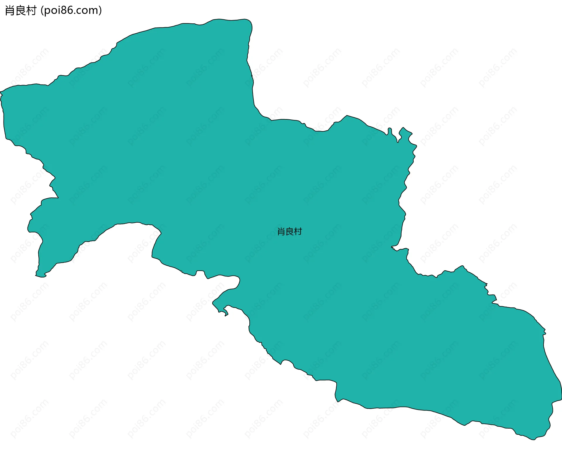 肖良村边界地图