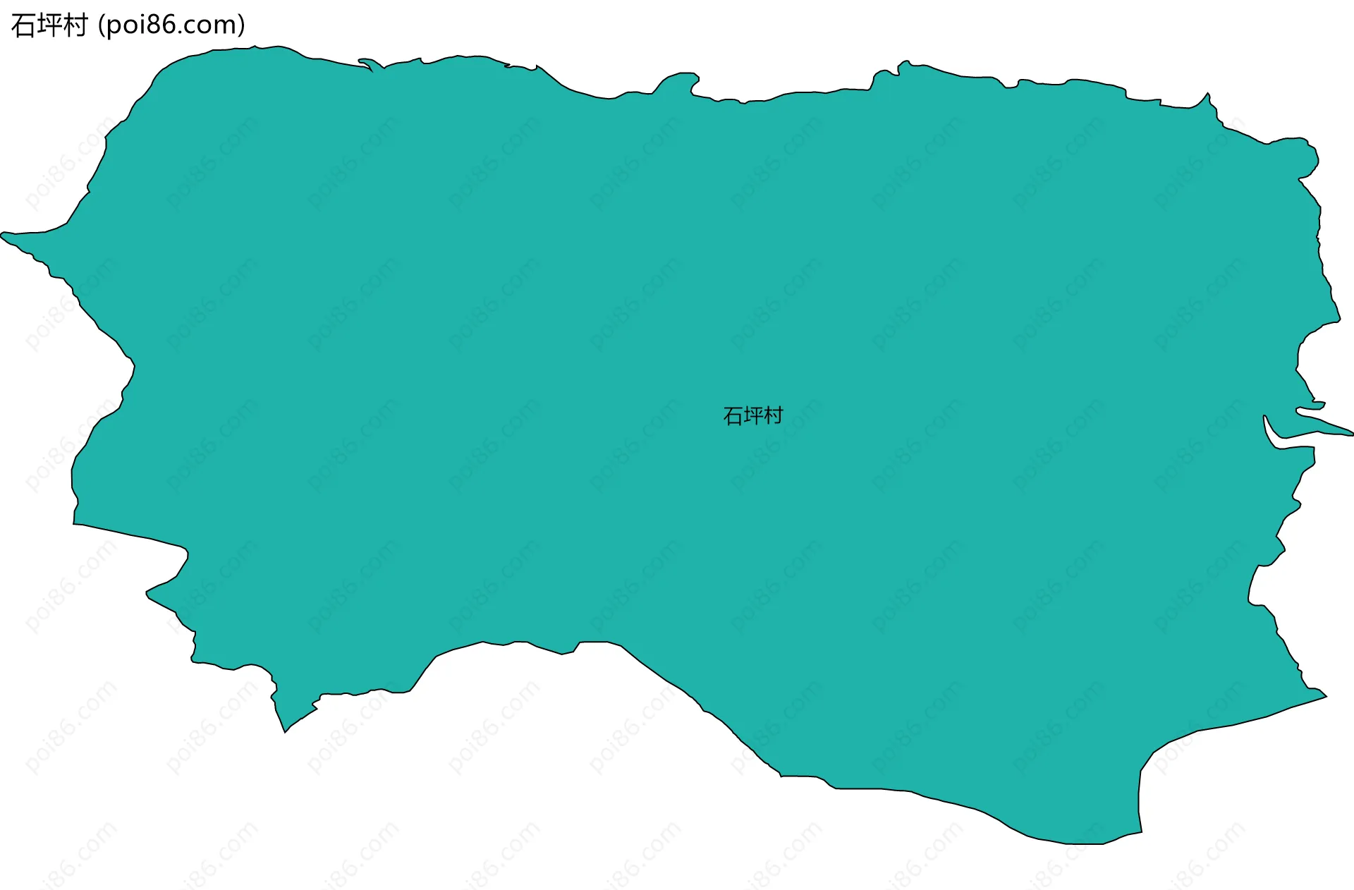 石坪村边界地图