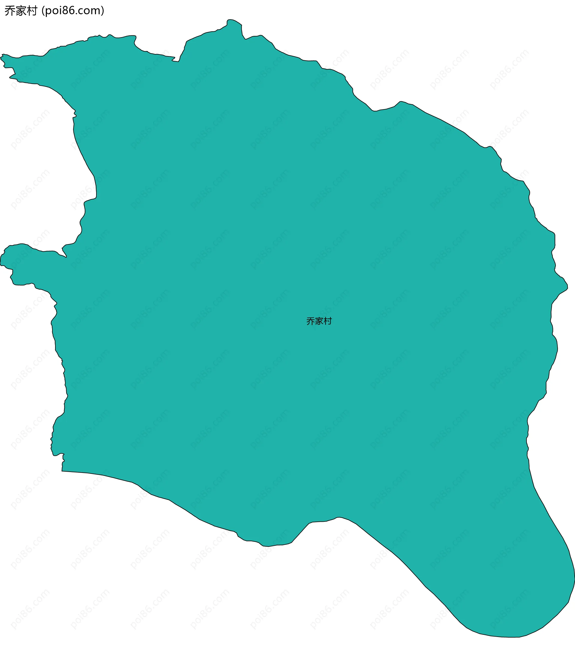 乔家村边界地图