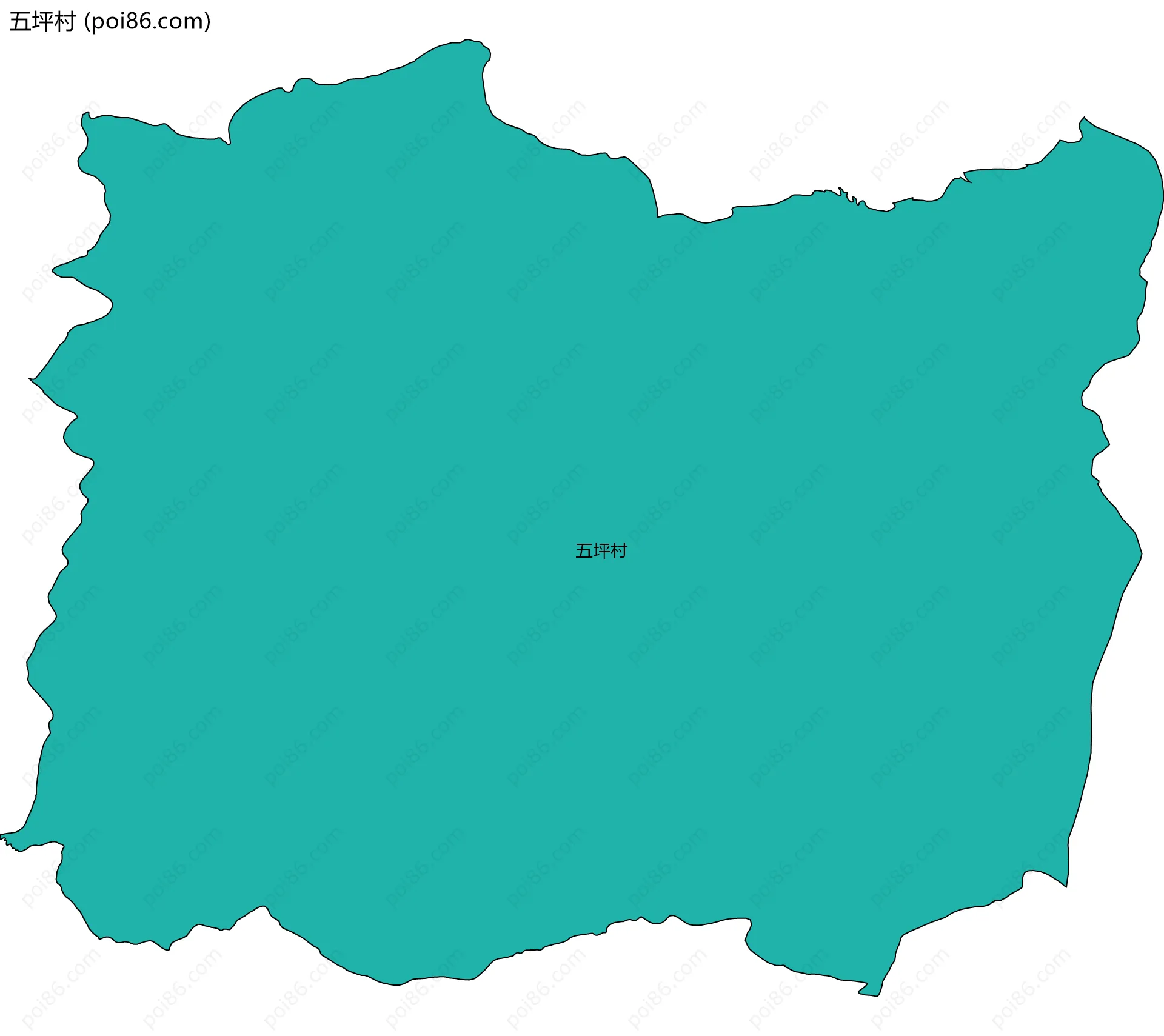 五坪村边界地图