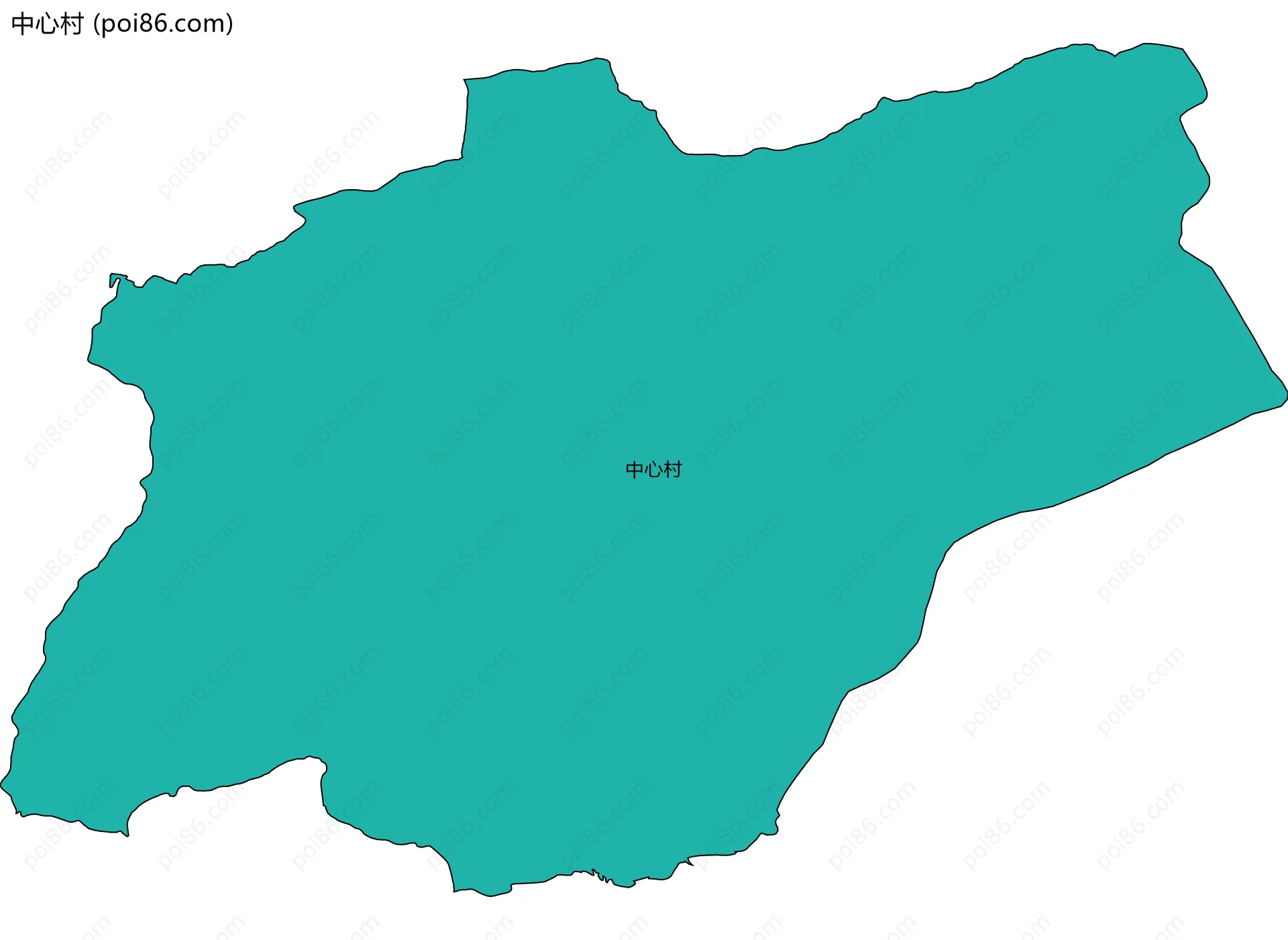 中心村边界地图