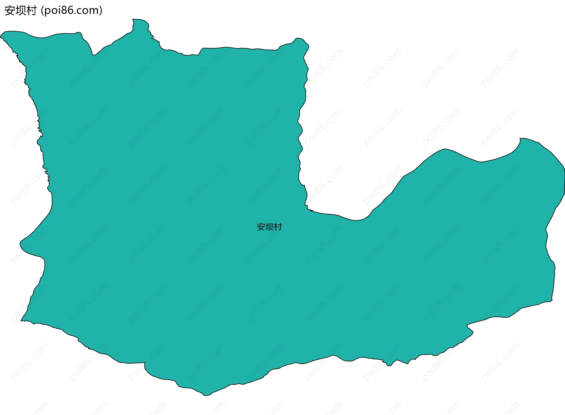安坝村边界地图