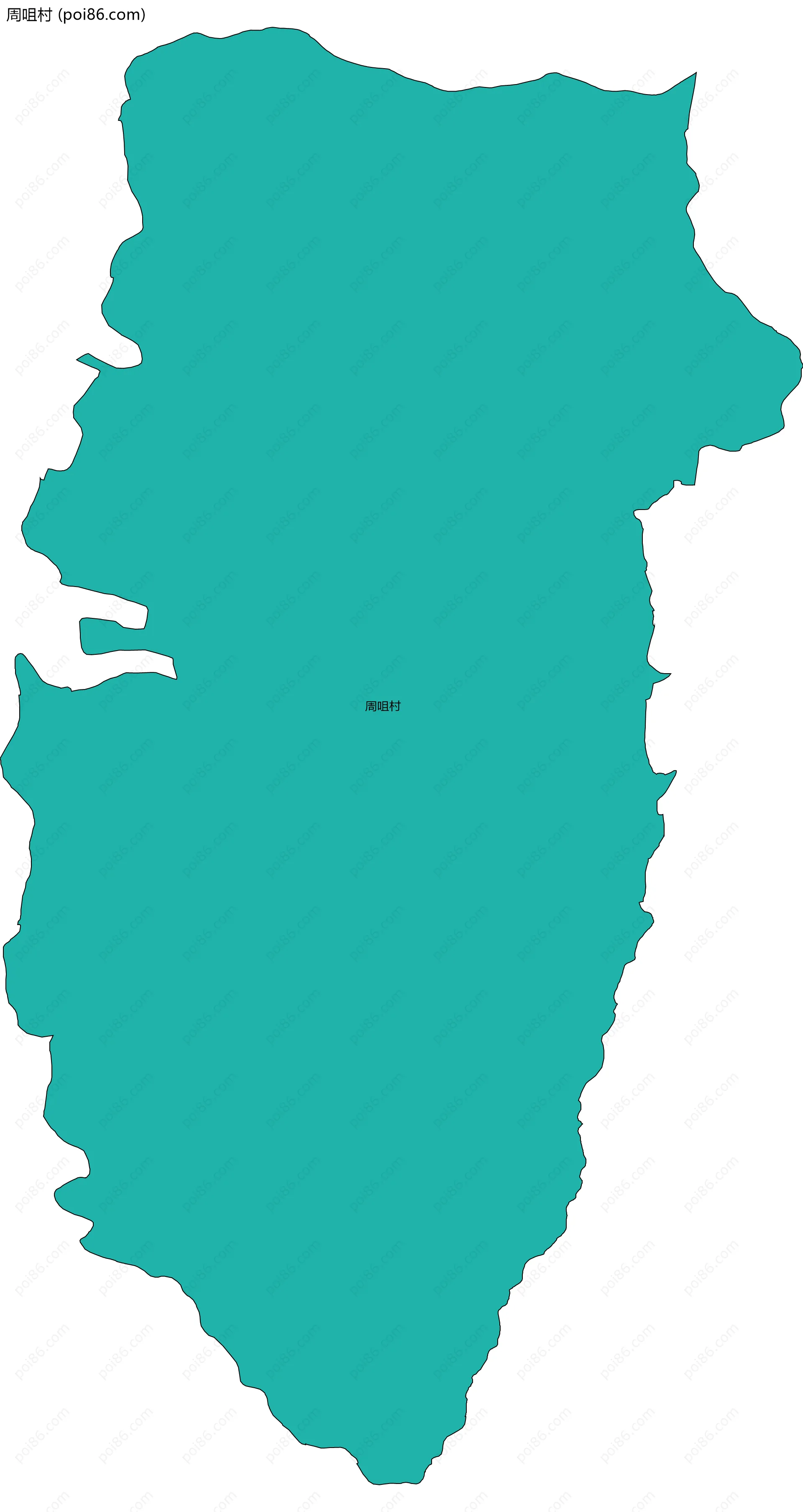 周咀村边界地图