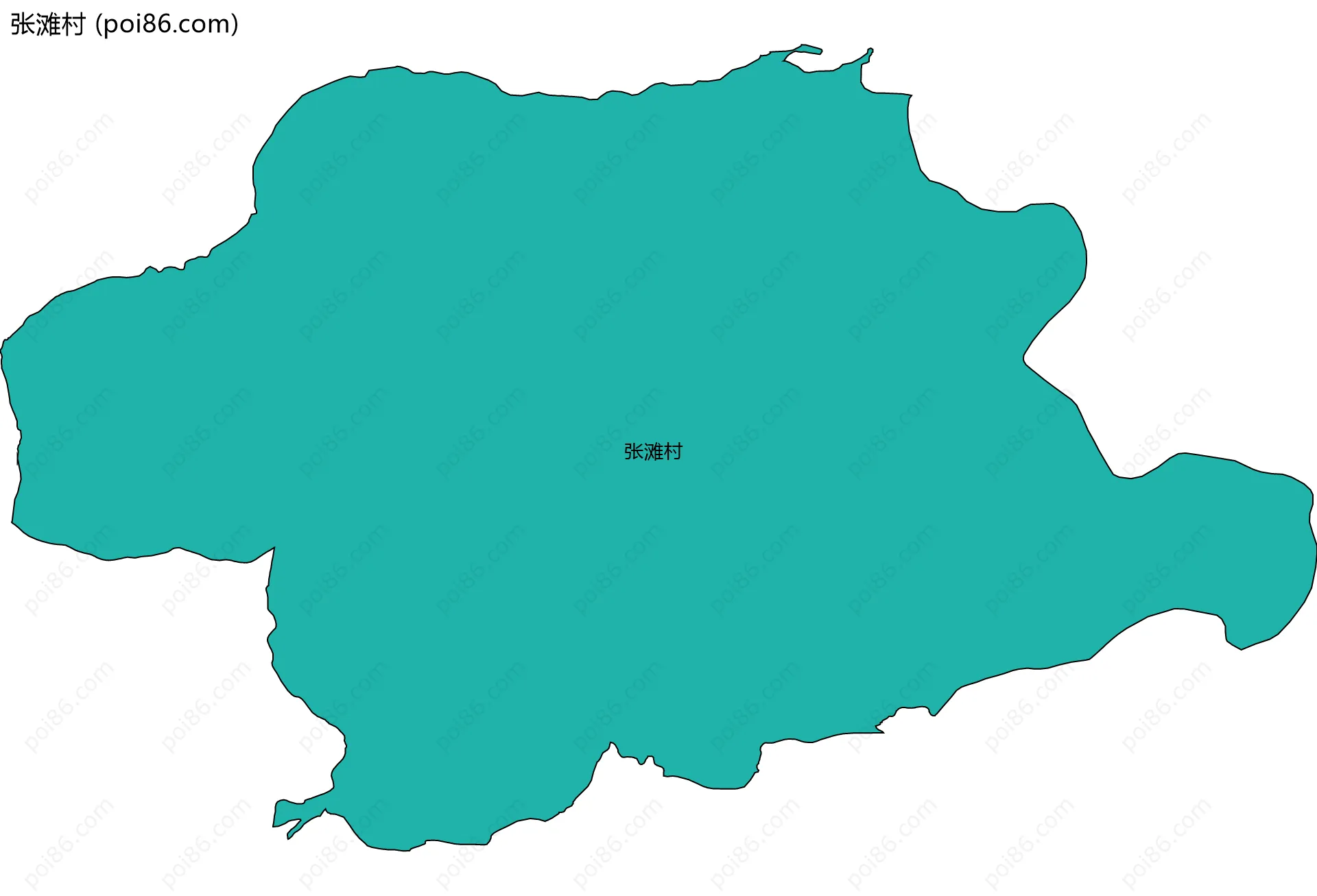 张滩村边界地图