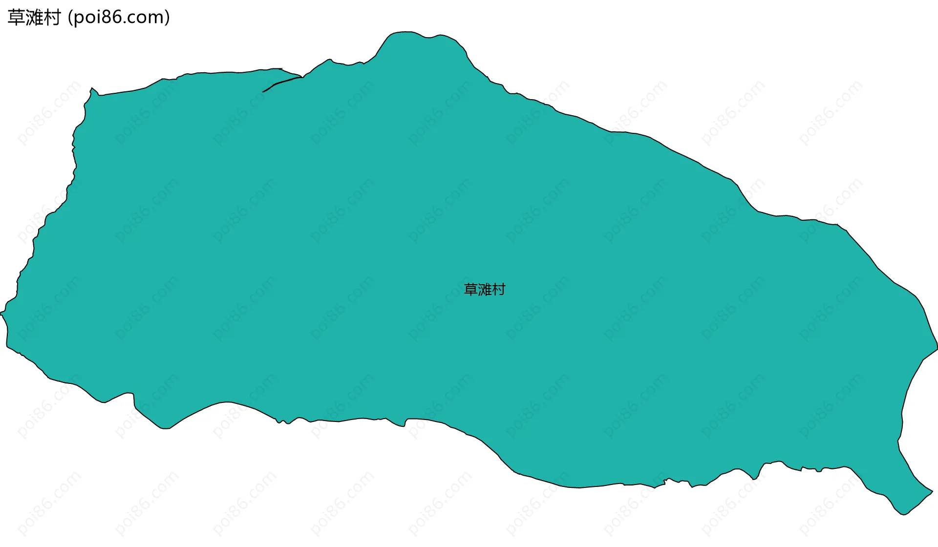 草滩村边界地图