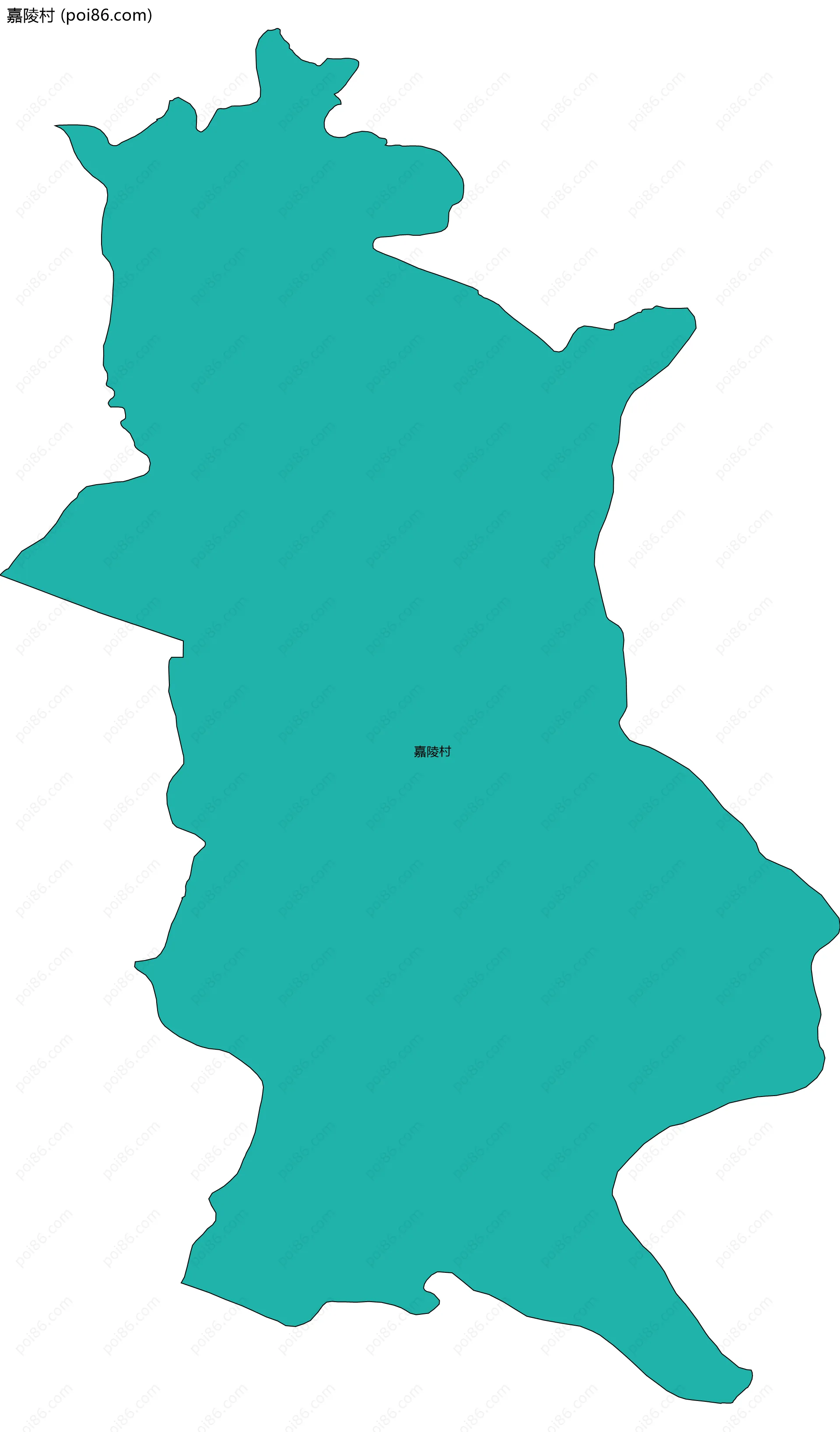 嘉陵村边界地图