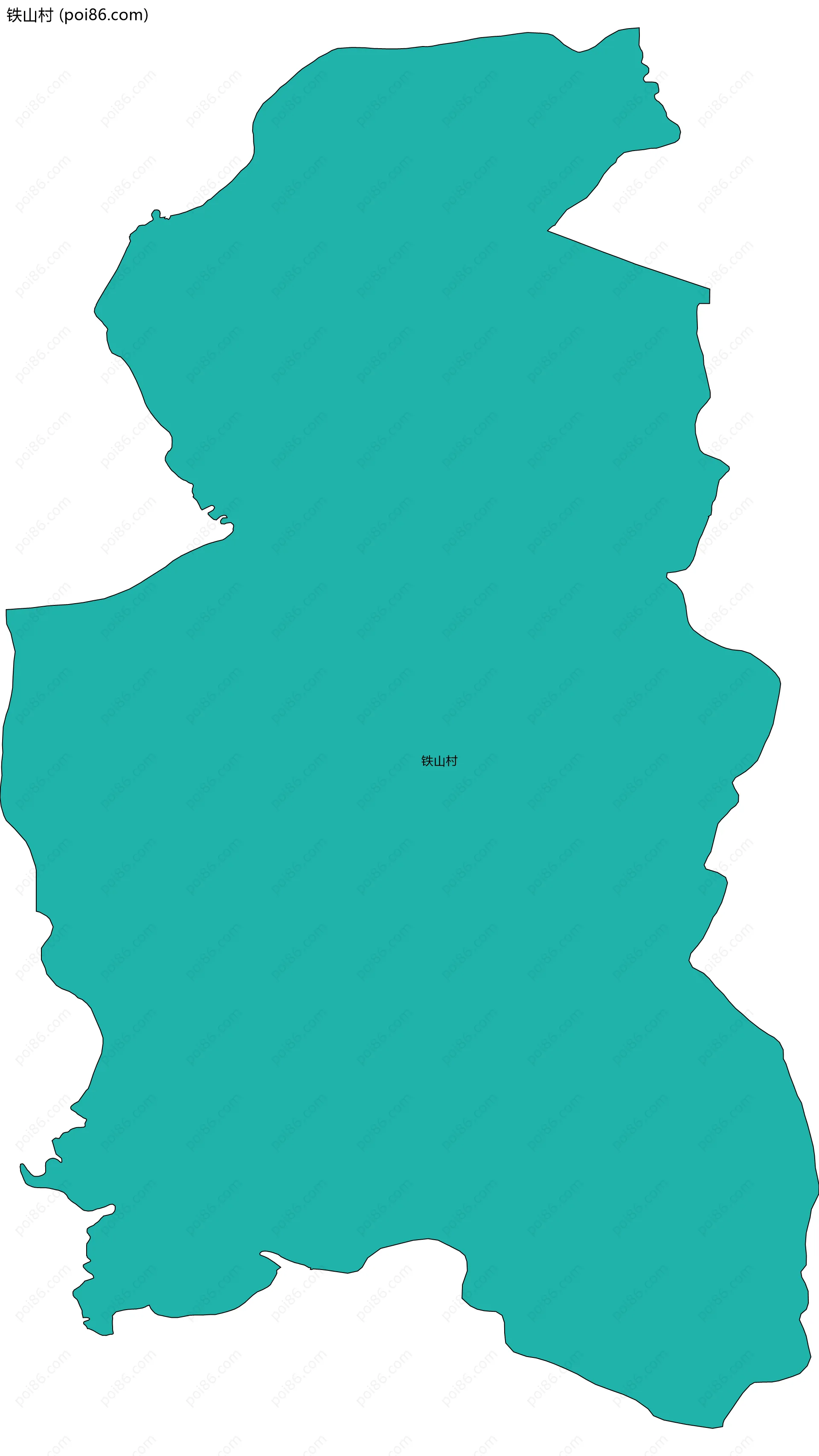 铁山村边界地图