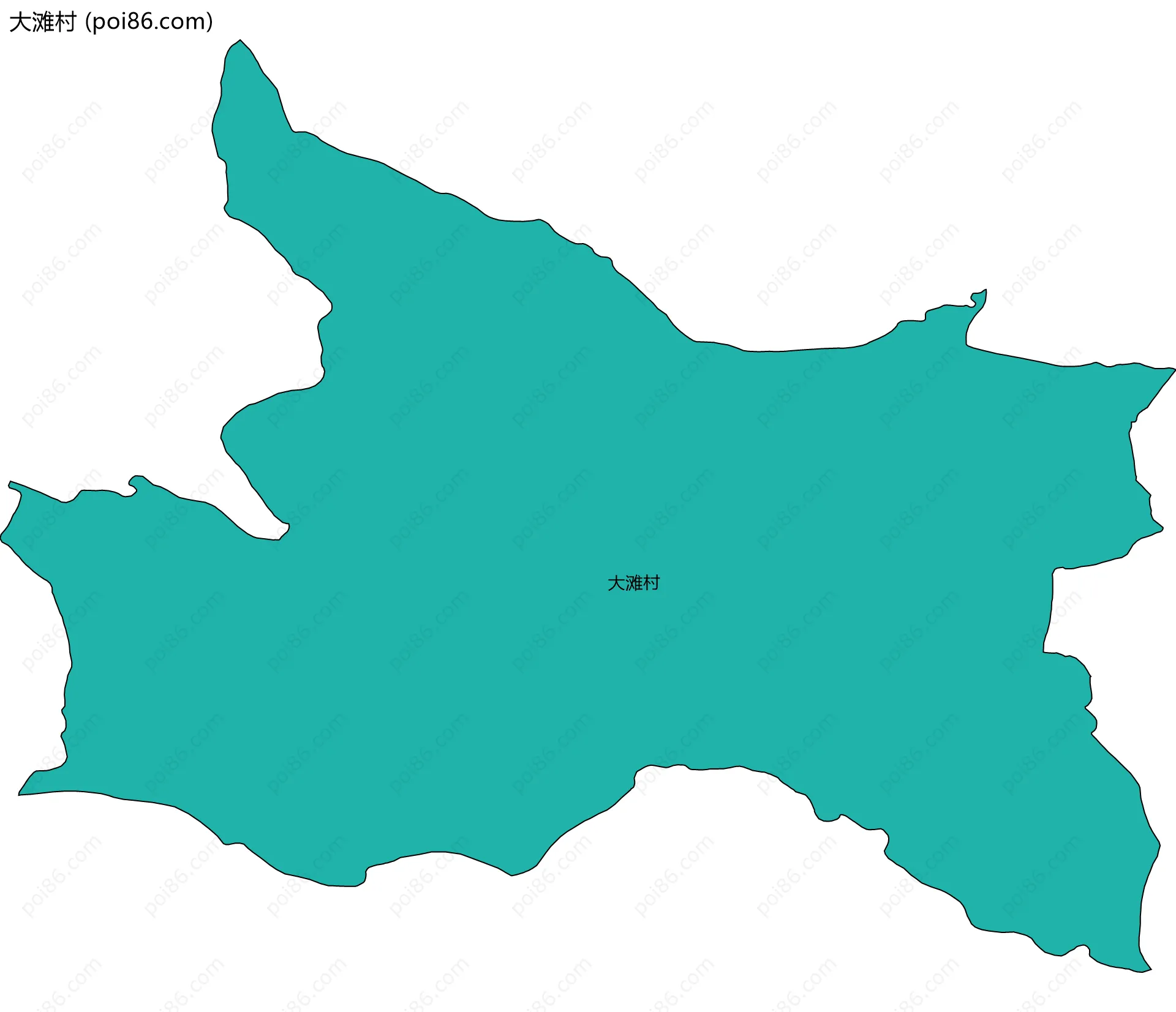 大滩村边界地图