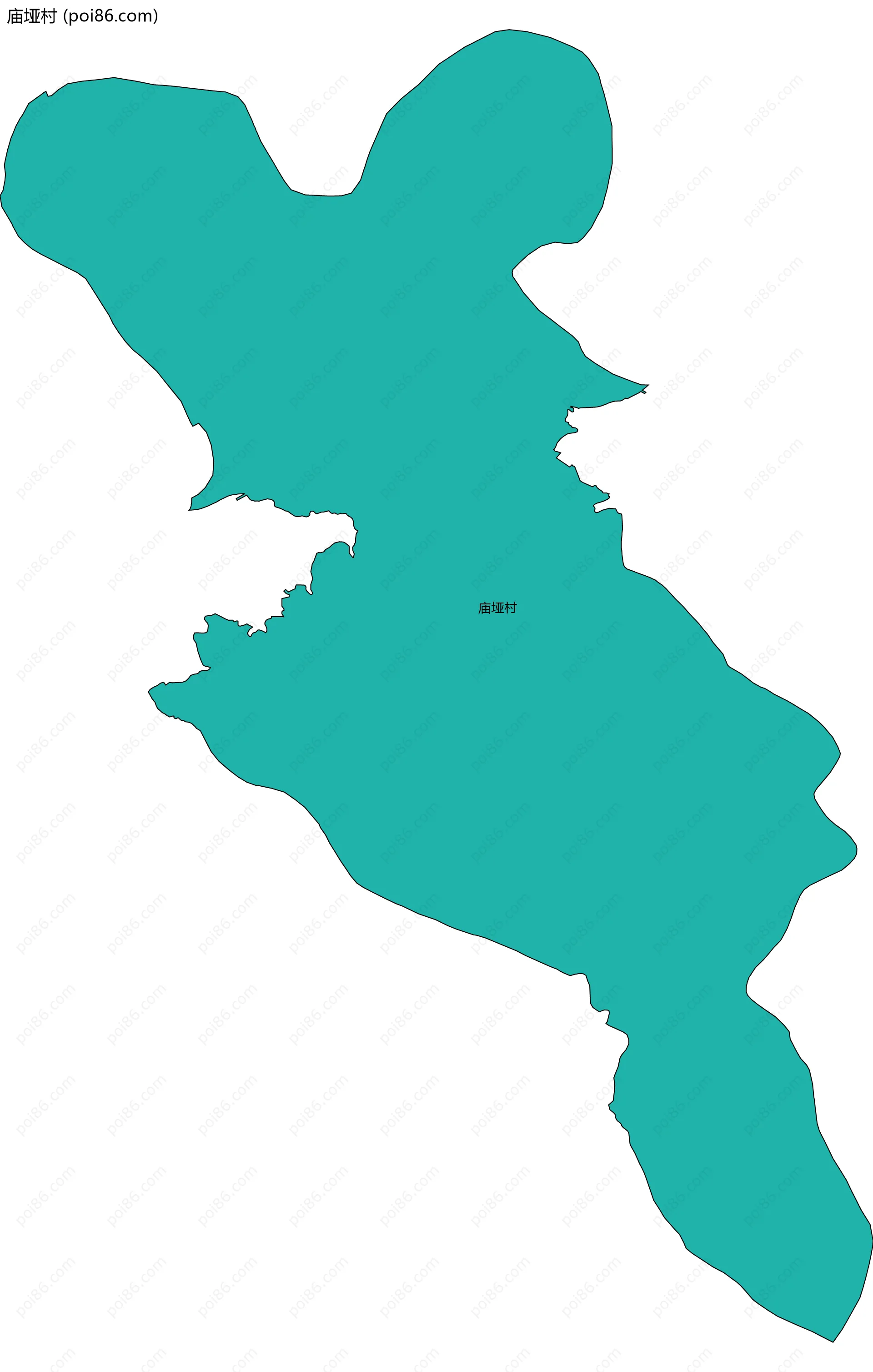 庙垭村边界地图