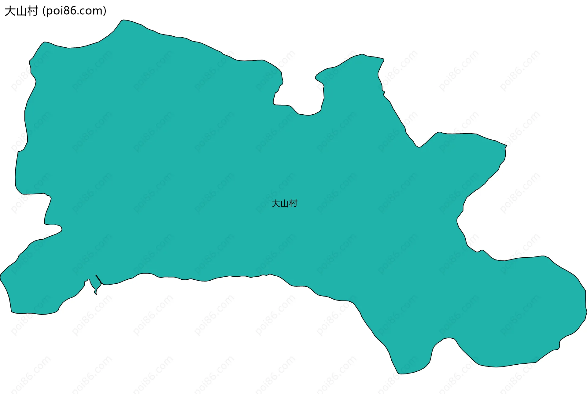 大山村边界地图