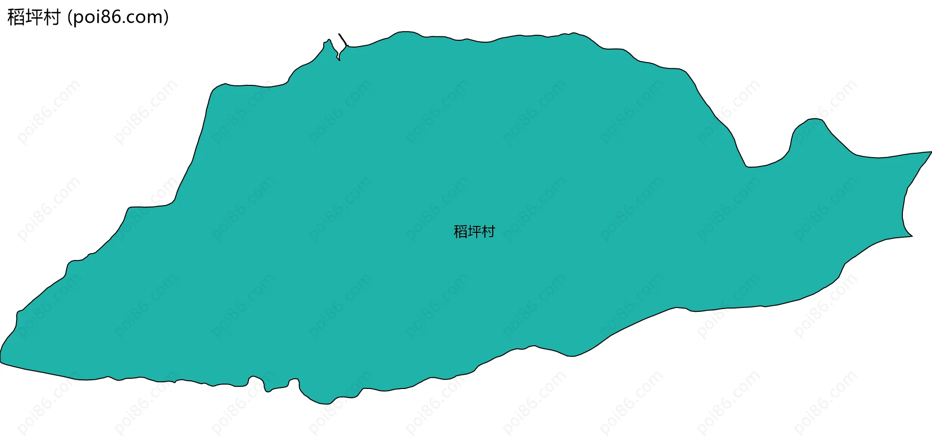 稻坪村边界地图