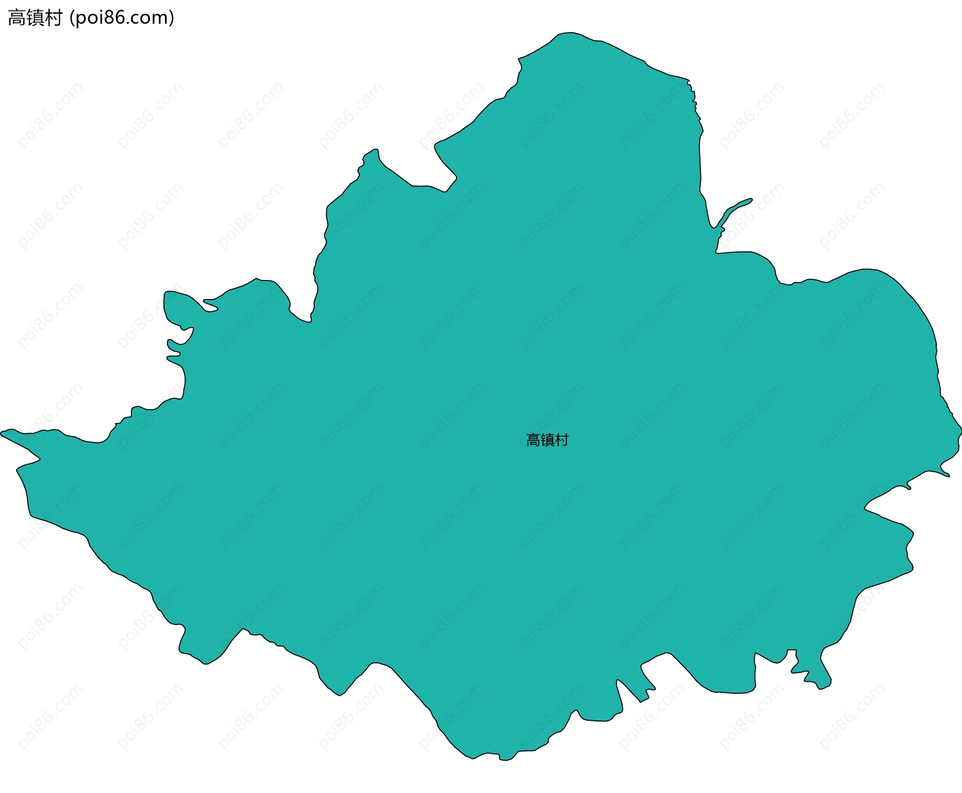 高镇村边界地图
