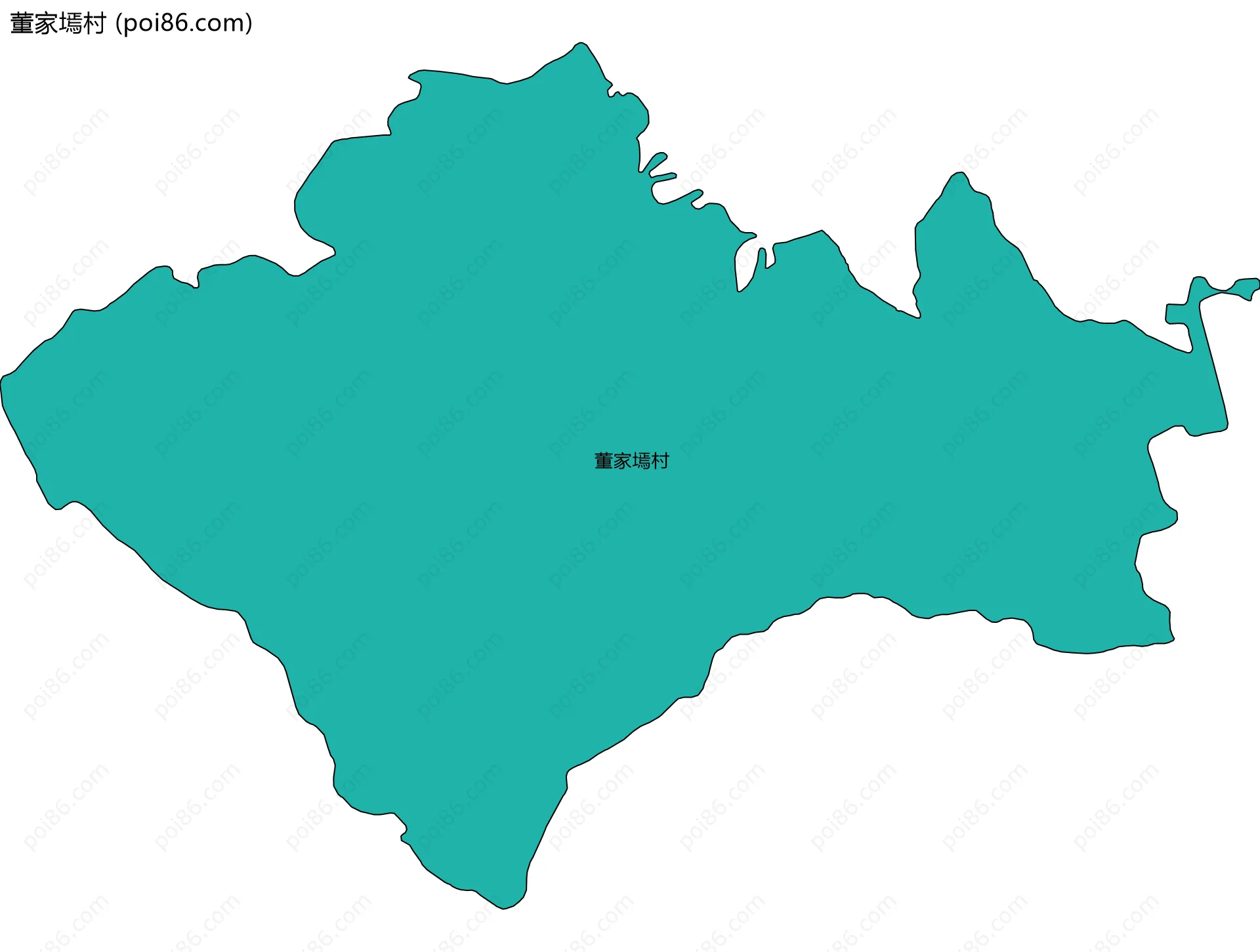 董家墕村边界地图