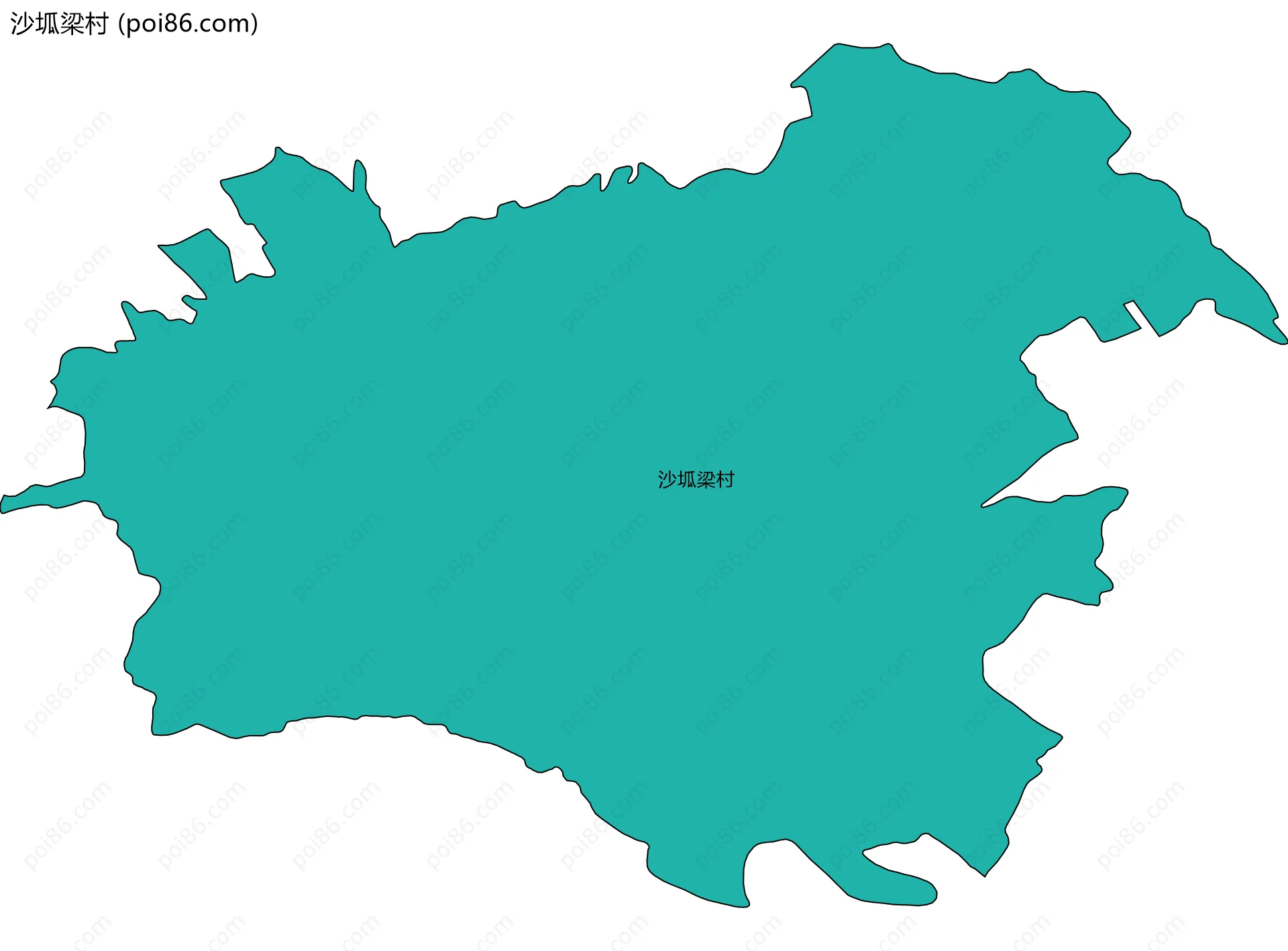 沙坬梁村边界地图