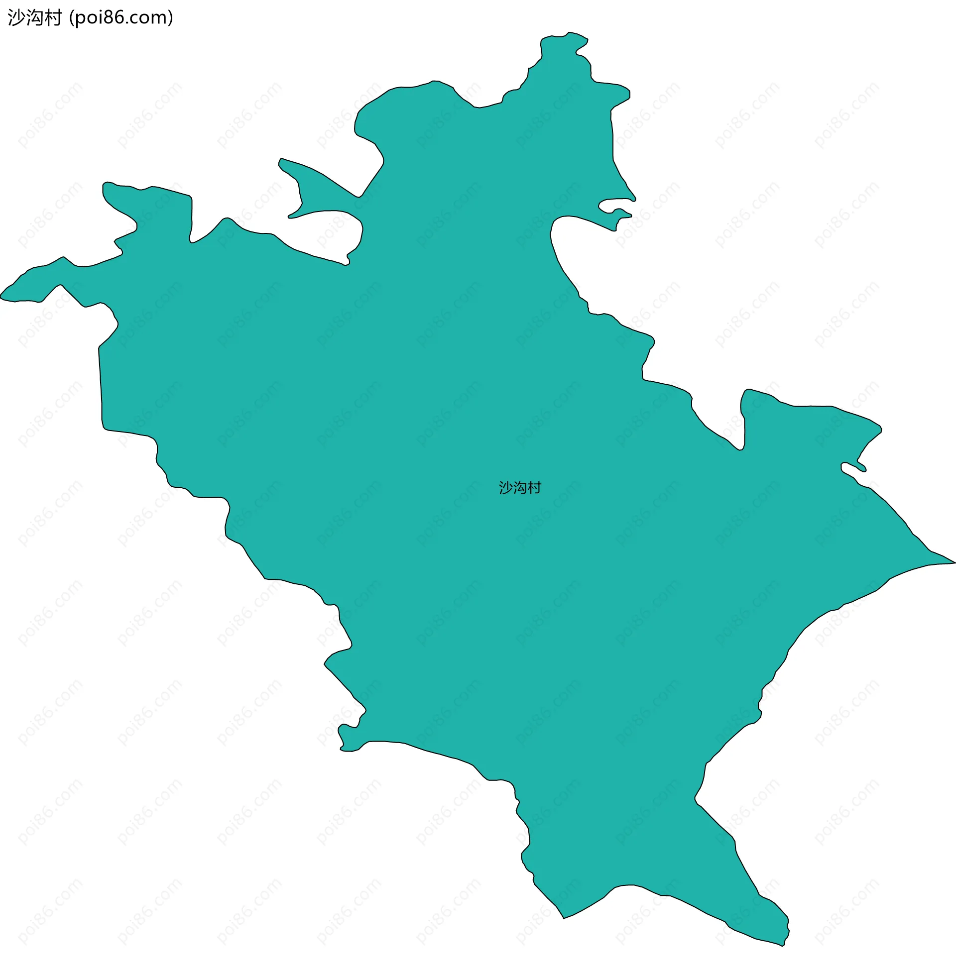 沙沟村边界地图