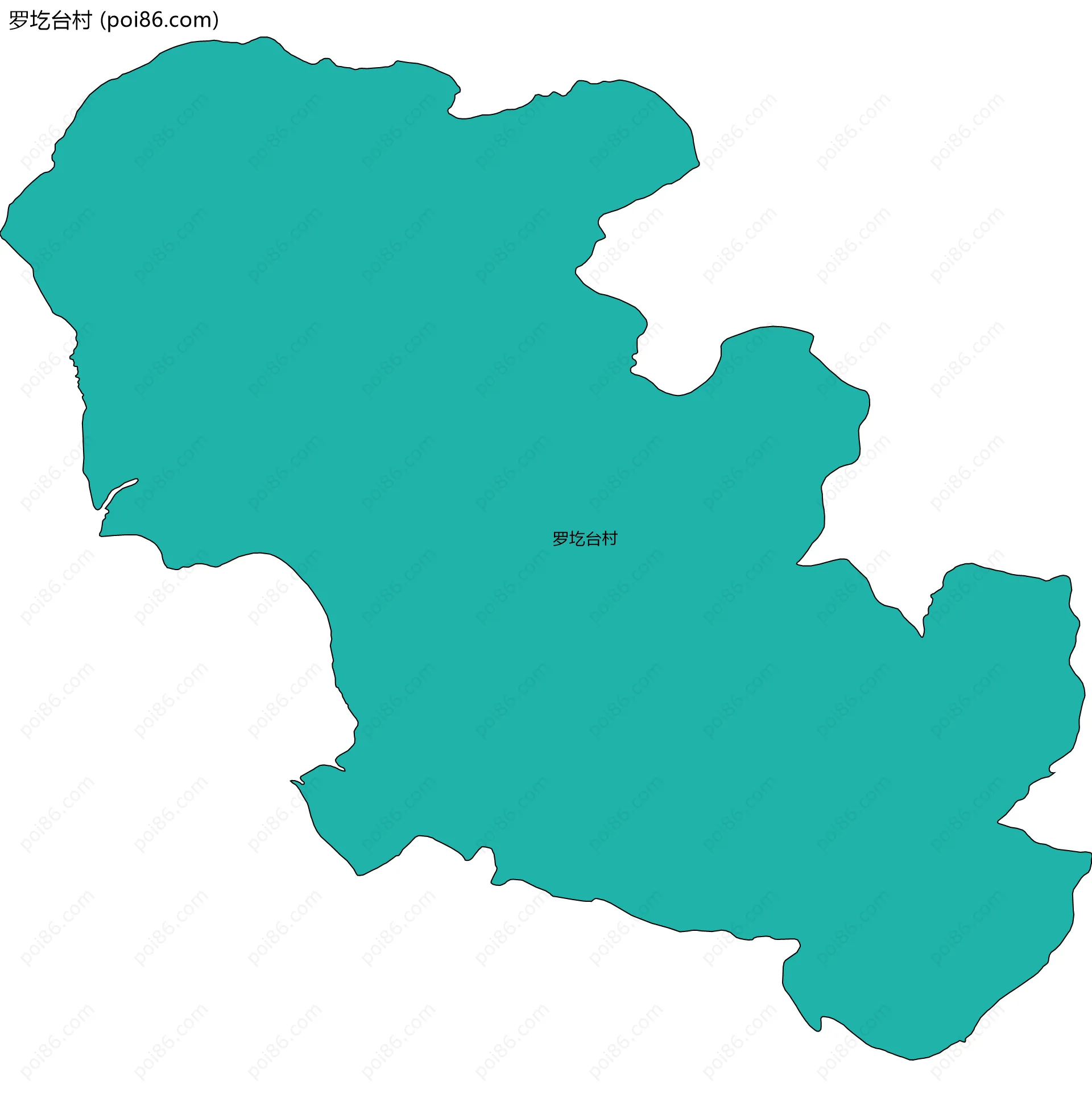 罗圪台村边界地图