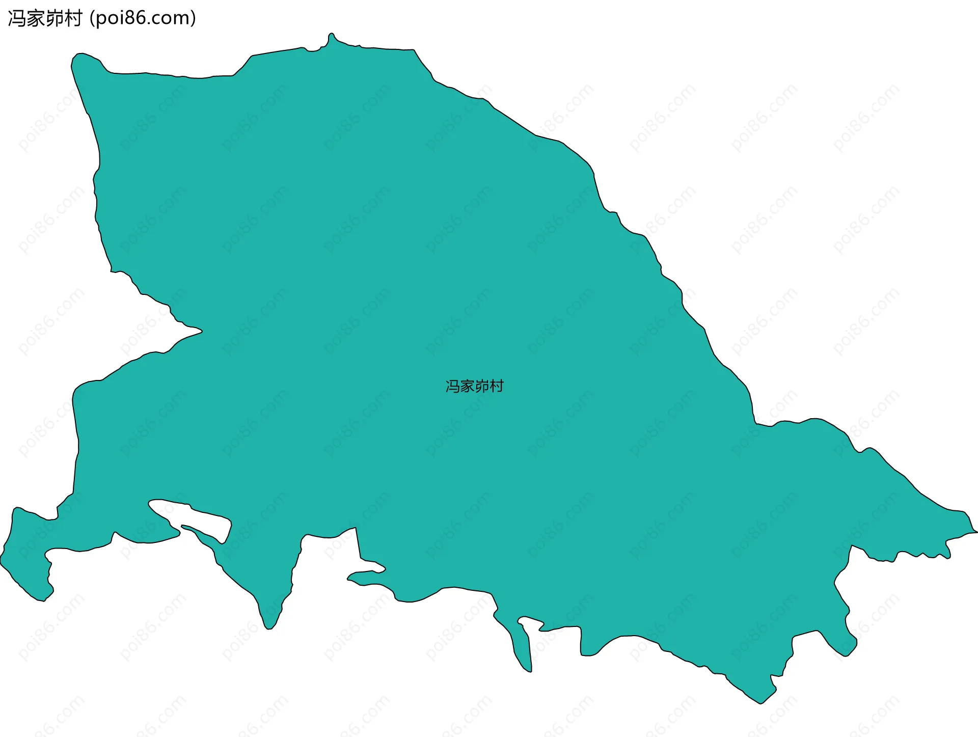 冯家峁村边界地图