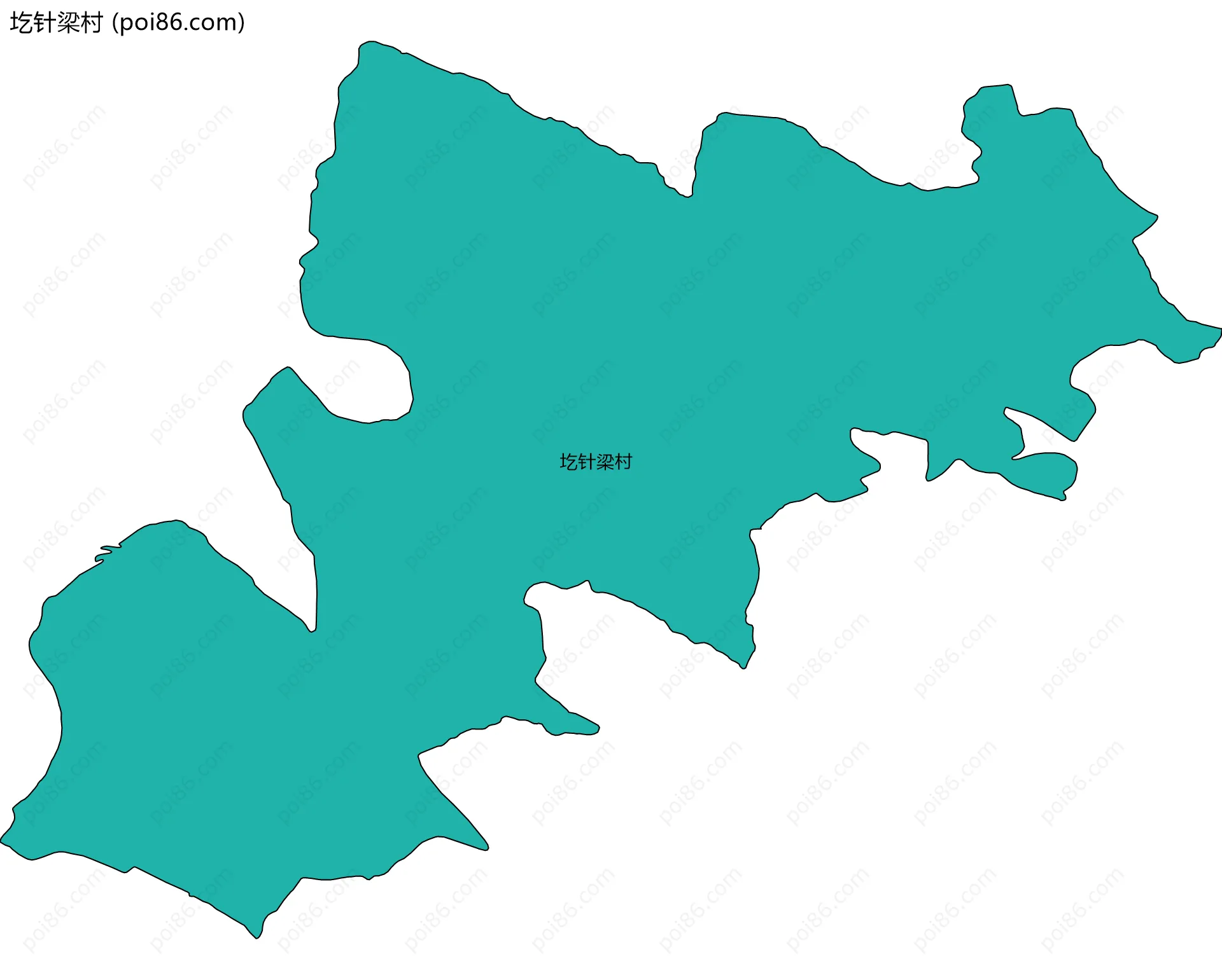圪针梁村边界地图