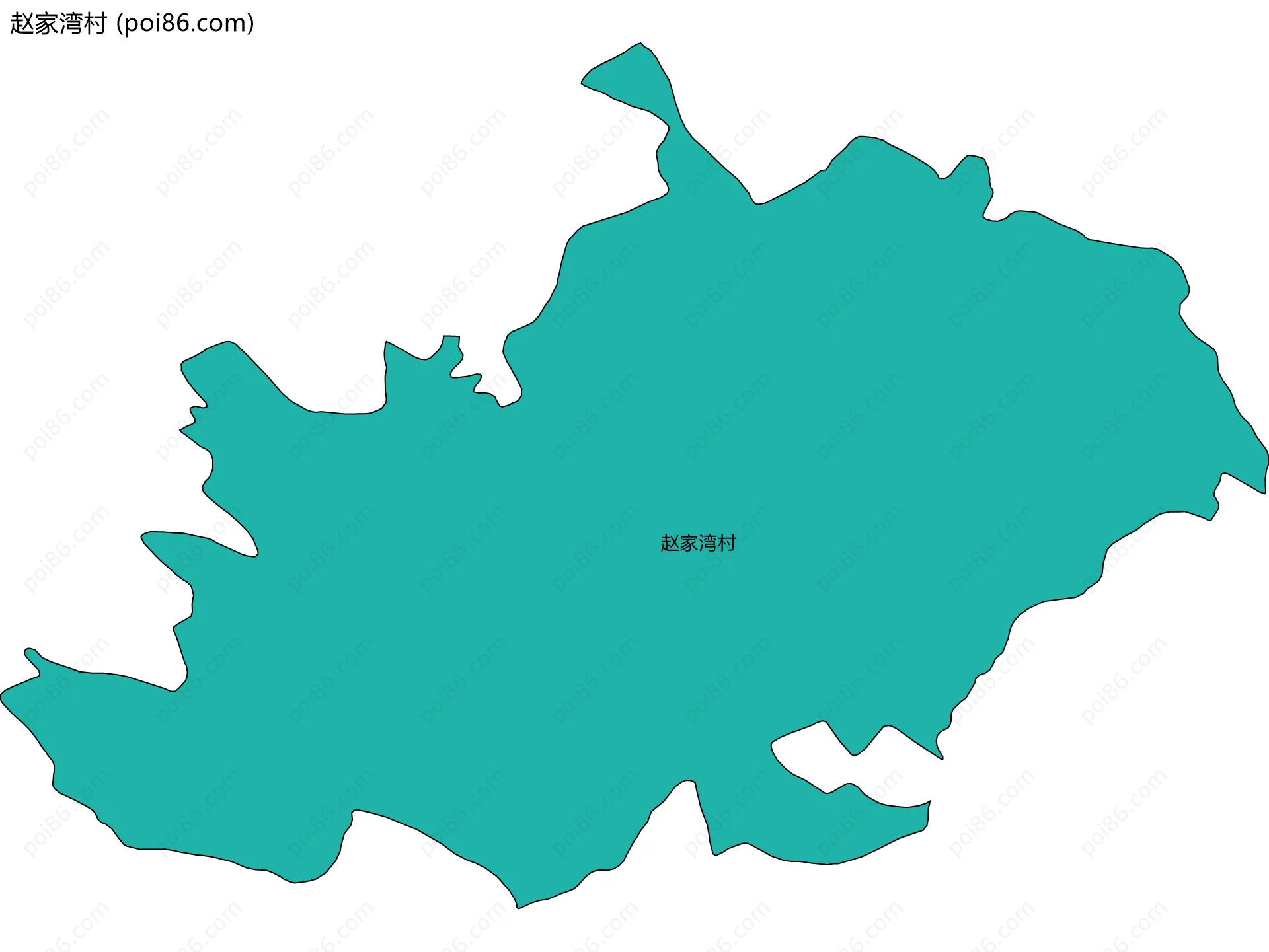 赵家湾村边界地图