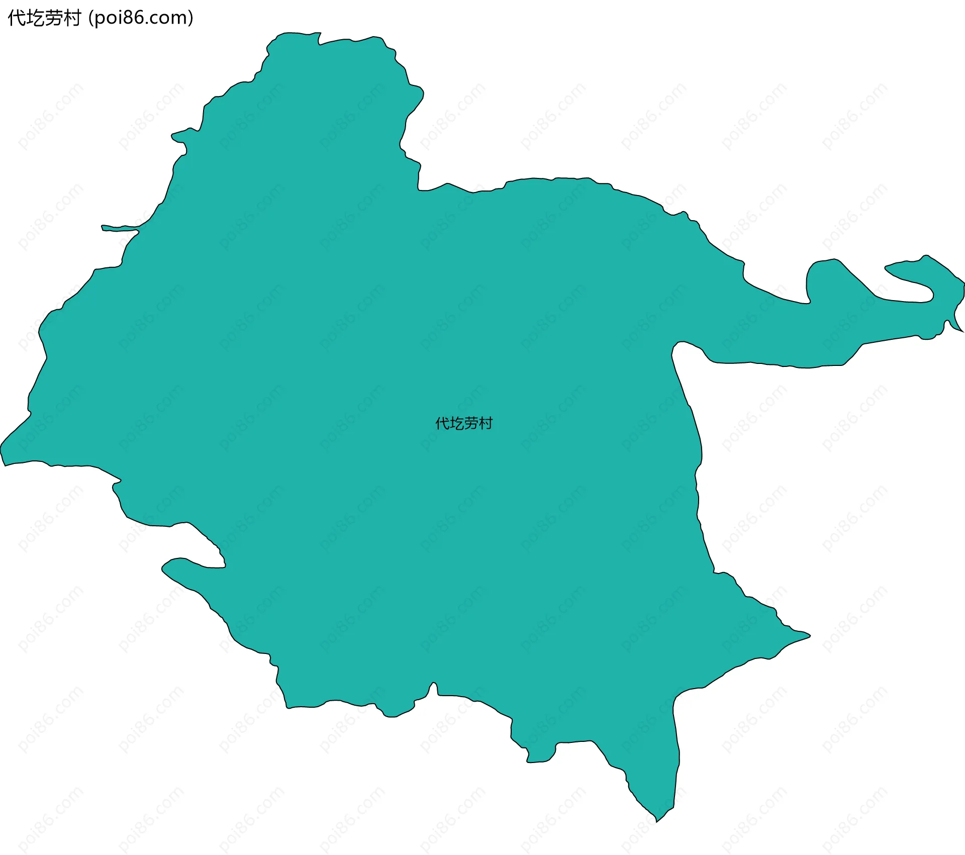 代圪劳村边界地图