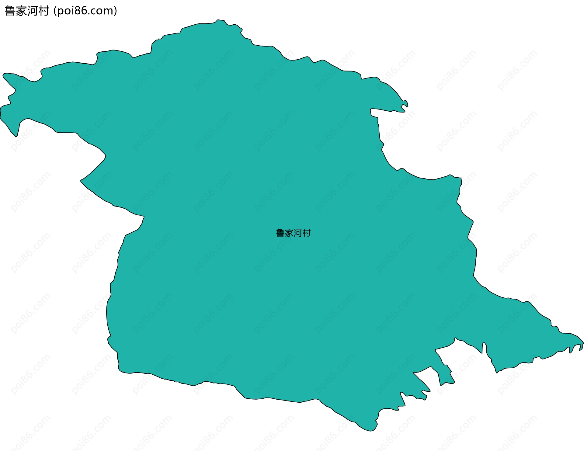 鲁家河村边界地图