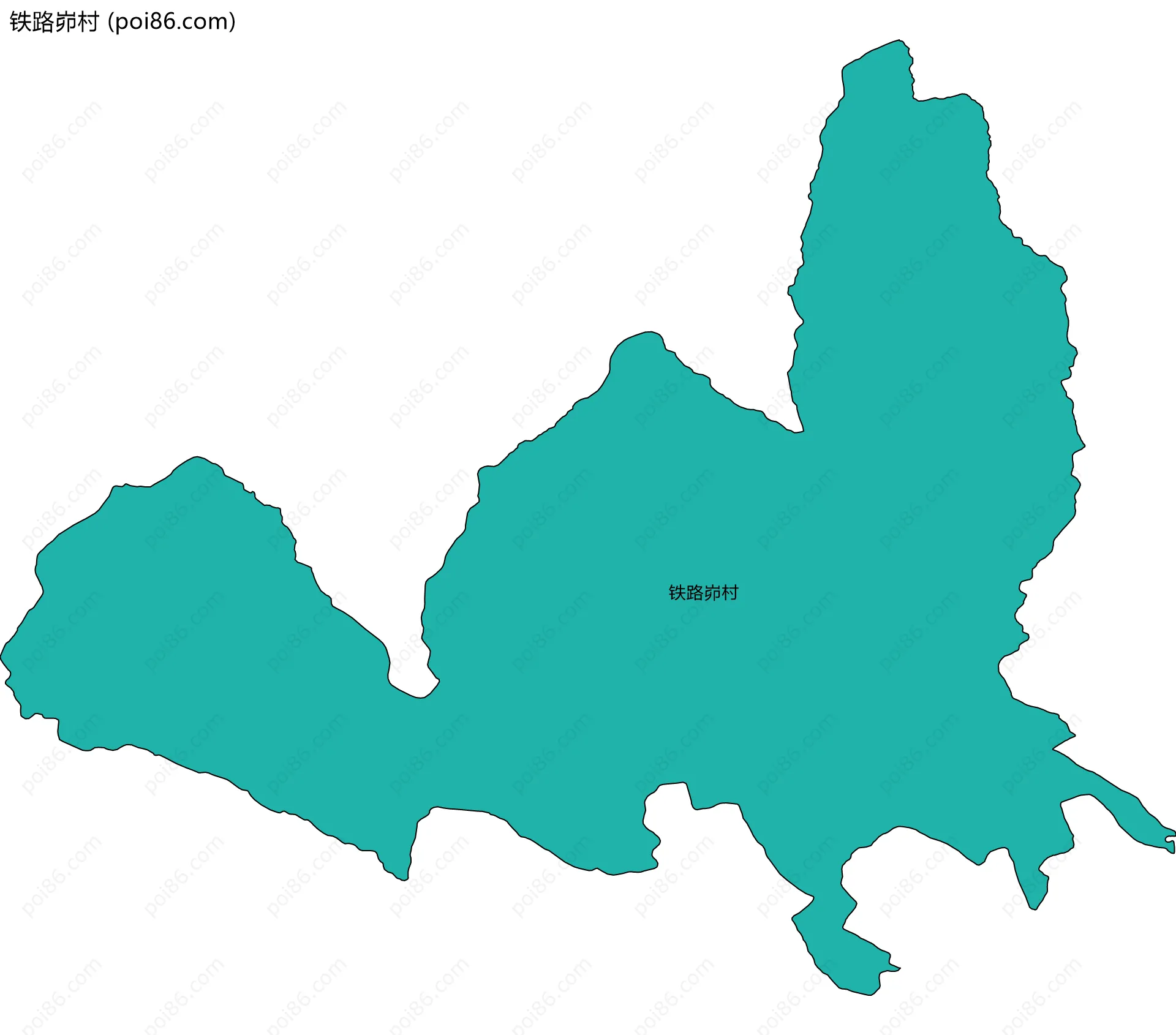 铁路峁村边界地图