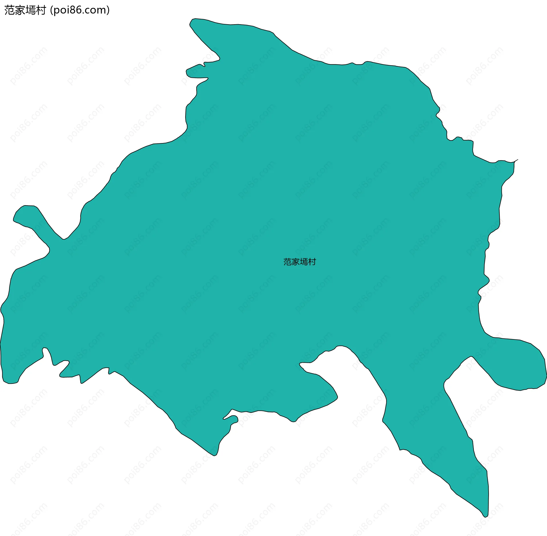 范家墕村边界地图