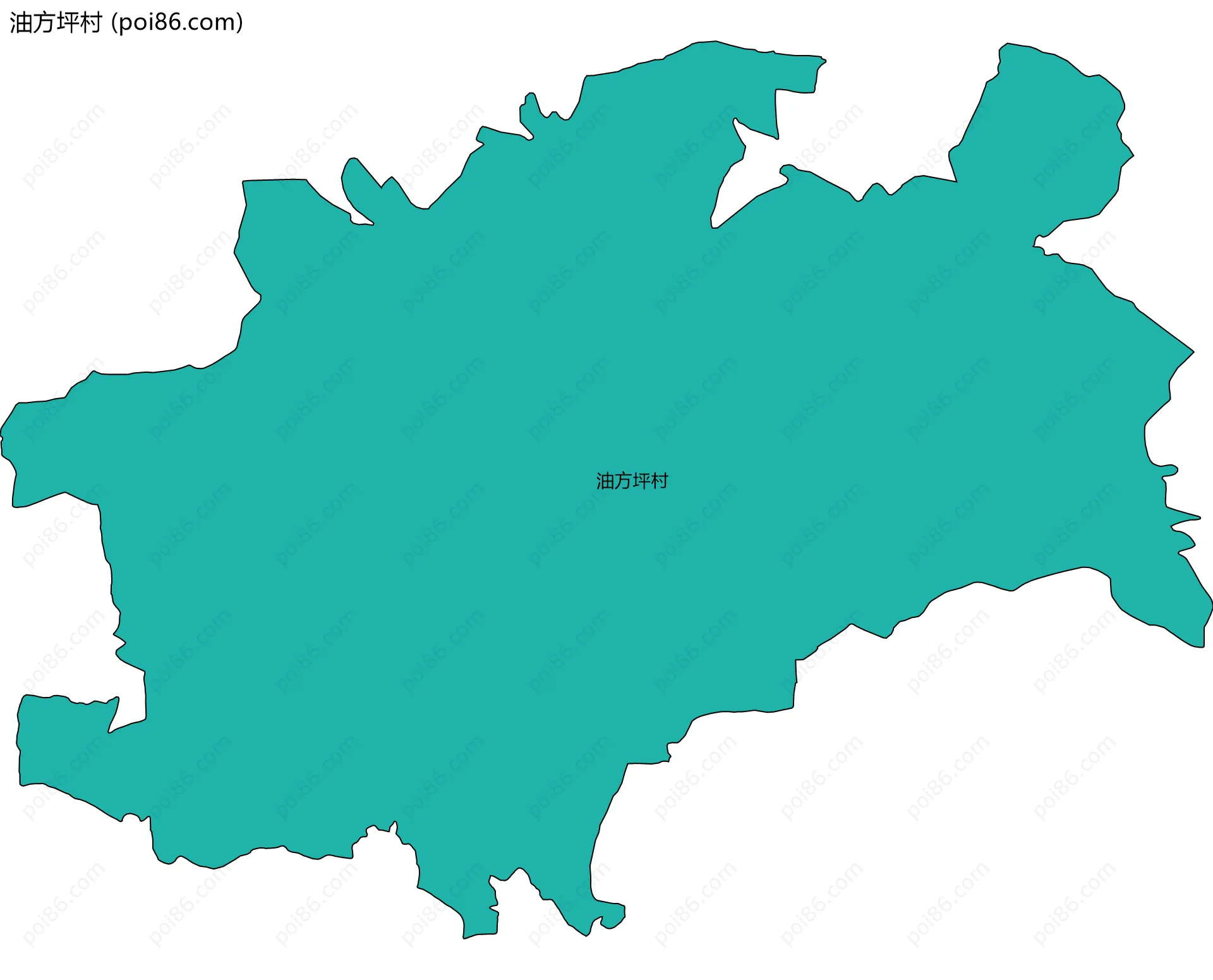 油方坪村边界地图