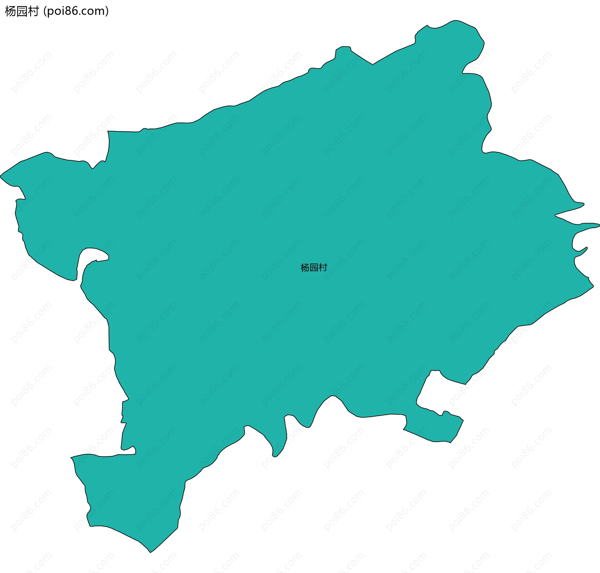 杨园村边界地图