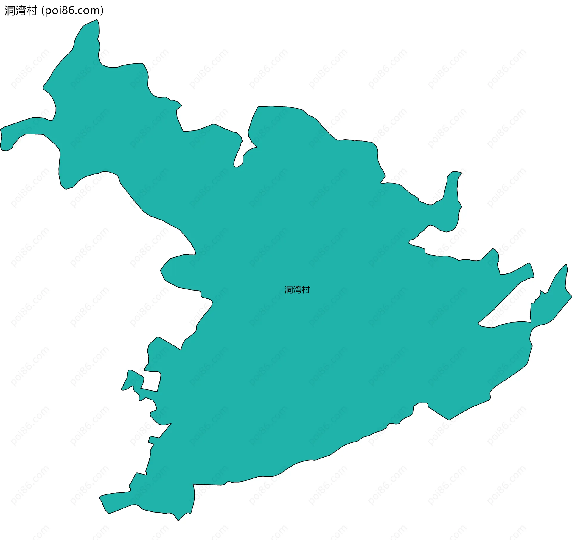 洞湾村边界地图