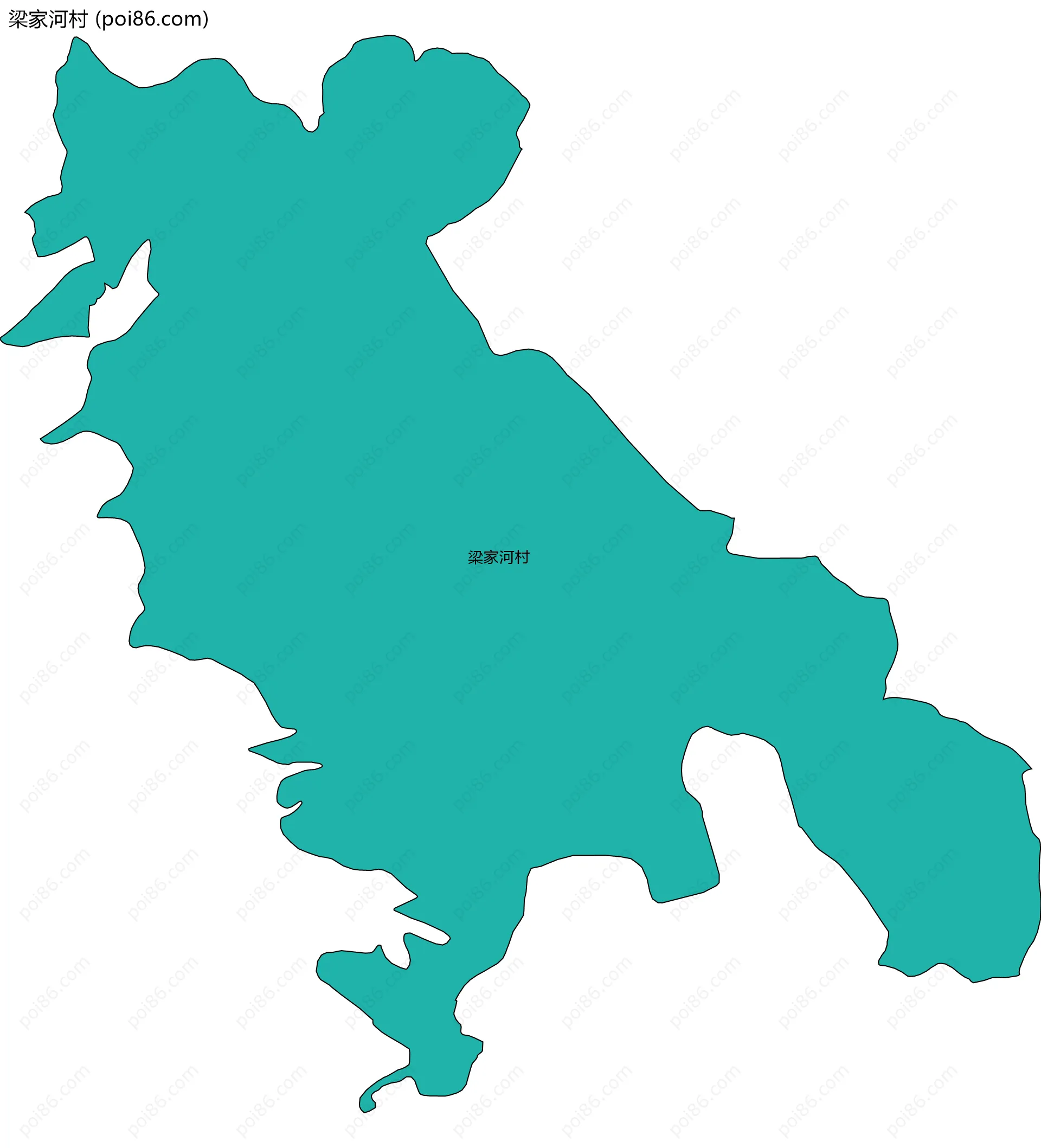 梁家河村边界地图