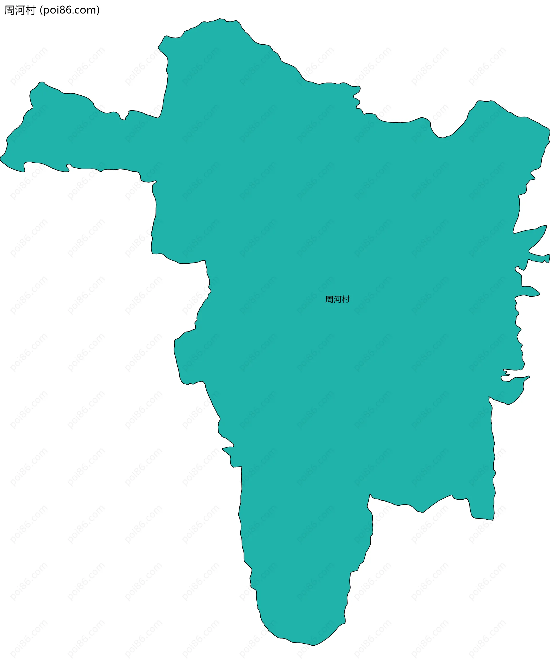 周河村边界地图