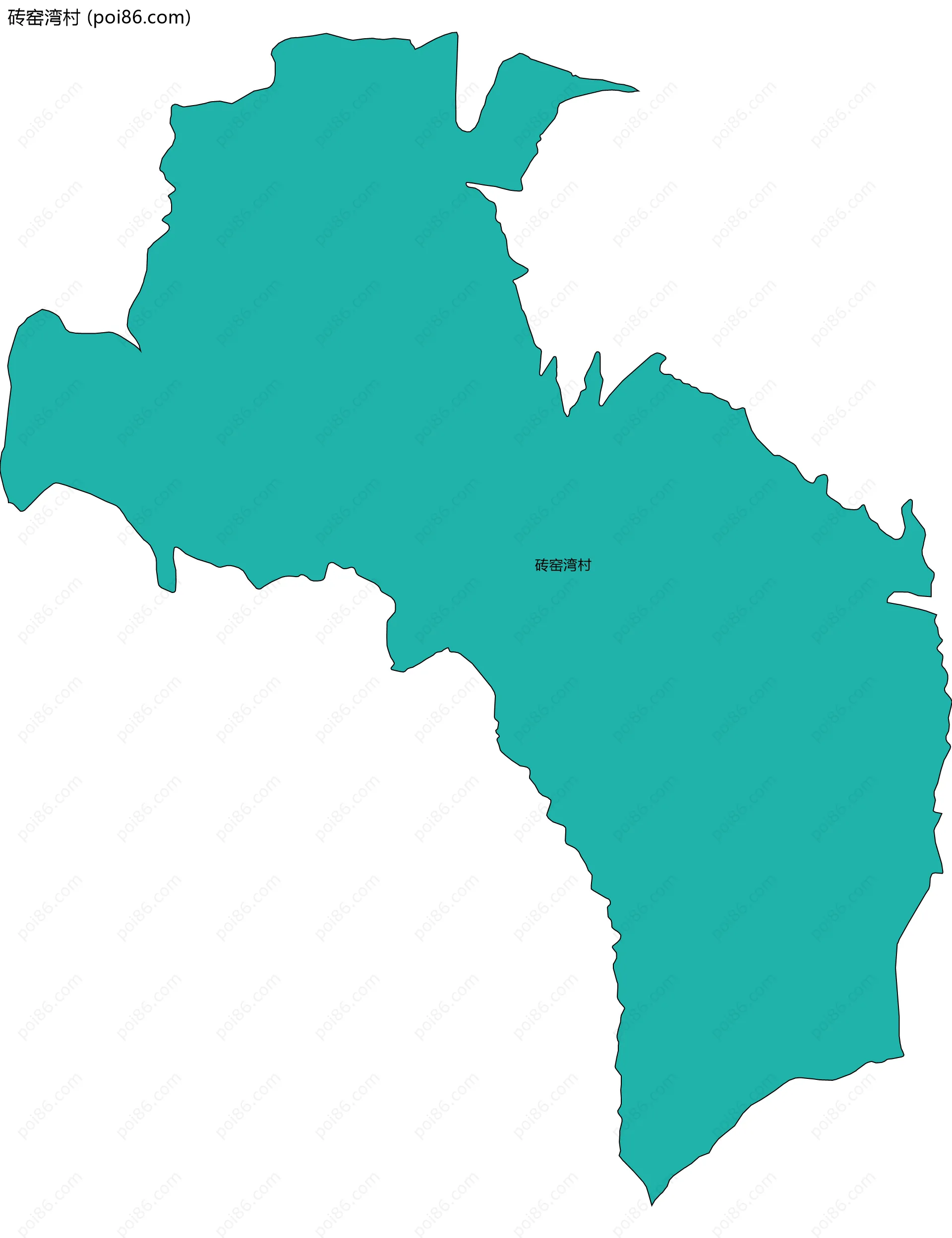 砖窑湾村边界地图