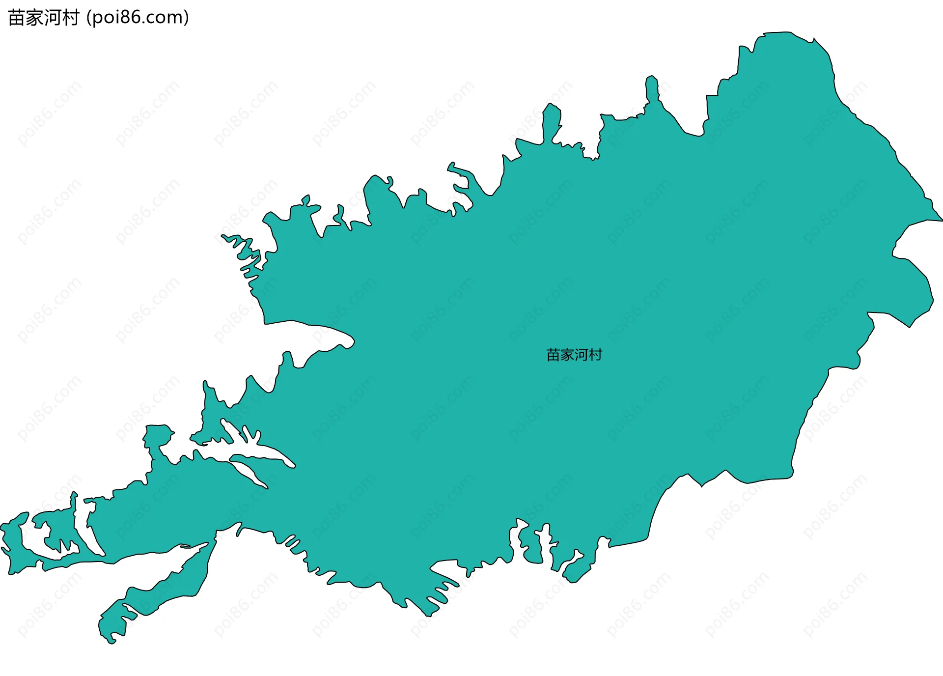 苗家河村边界地图