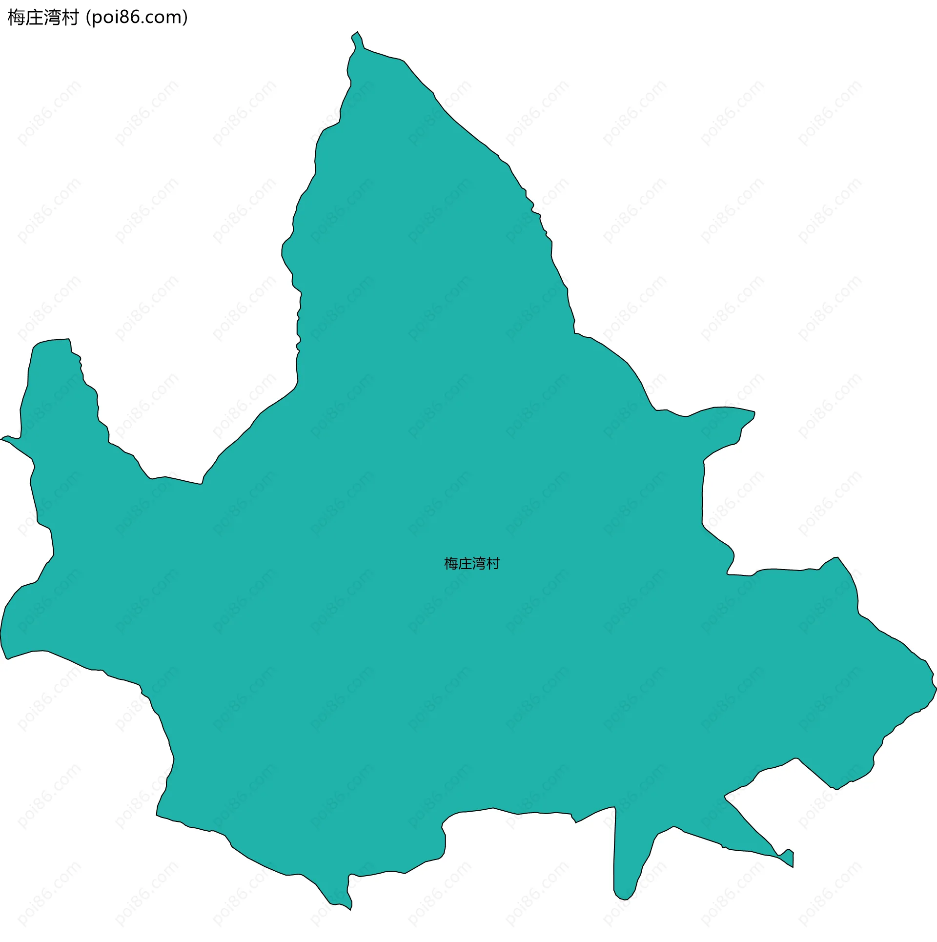 梅庄湾村边界地图