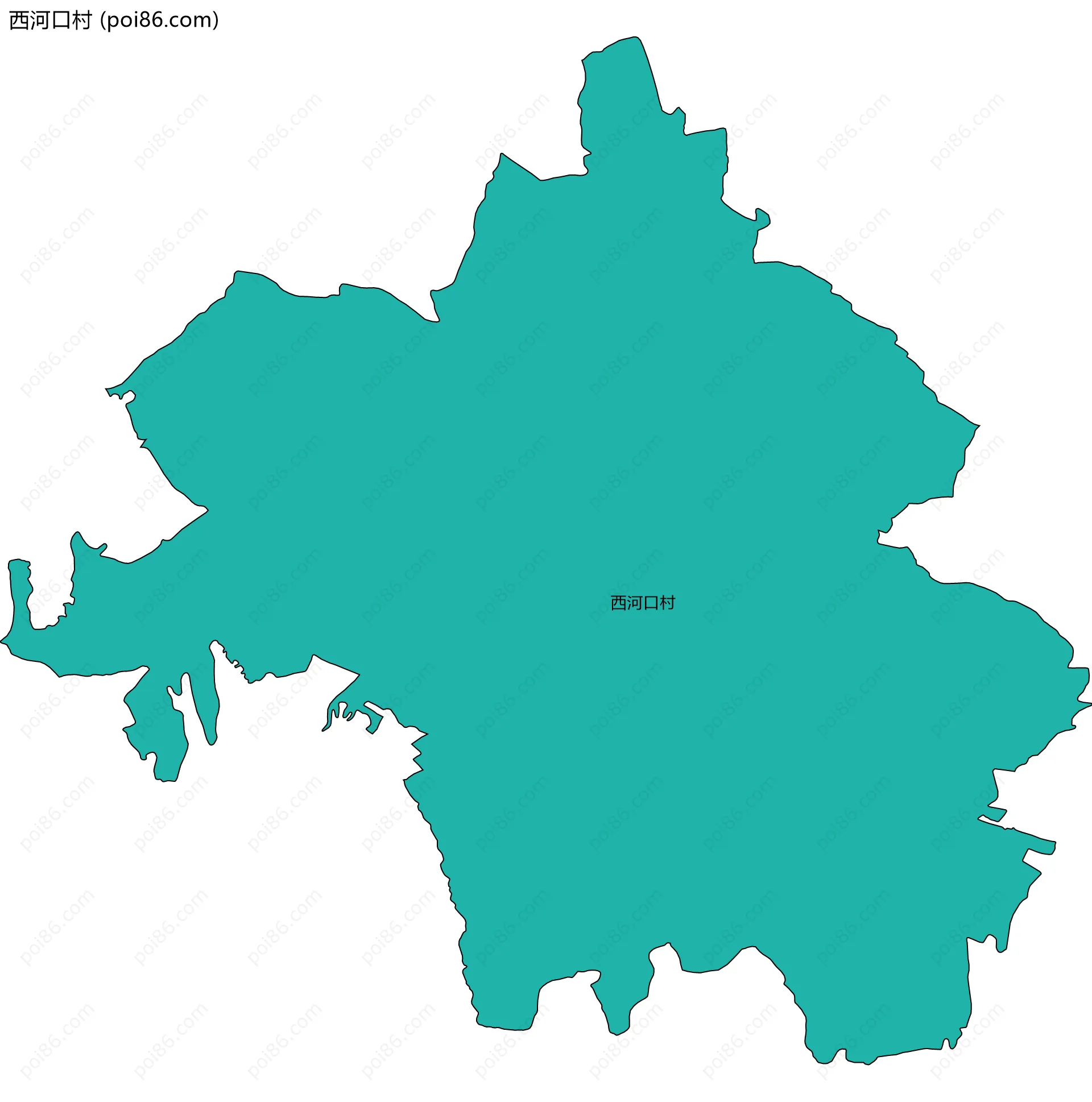 西河口村边界地图