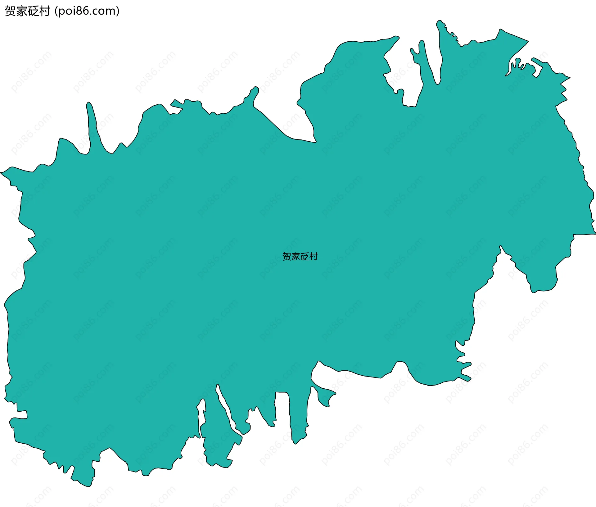 贺家砭村边界地图