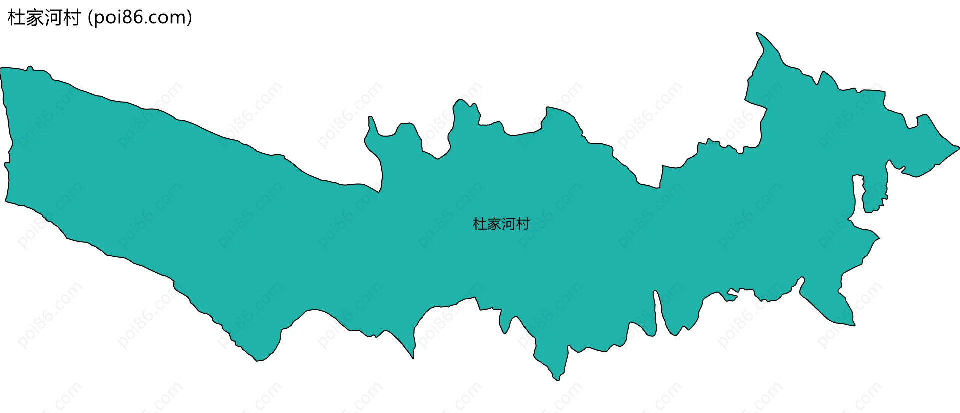杜家河村边界地图
