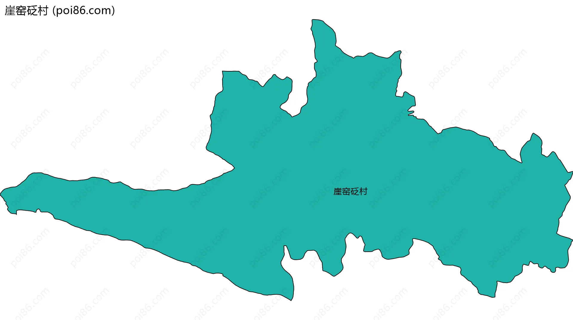 崖窑砭村边界地图