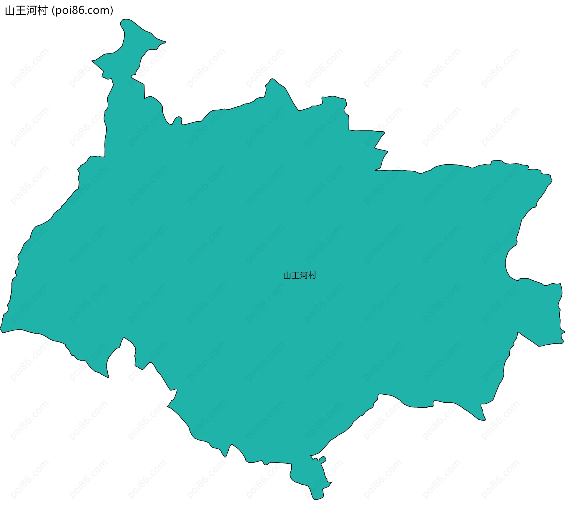 山王河村边界地图