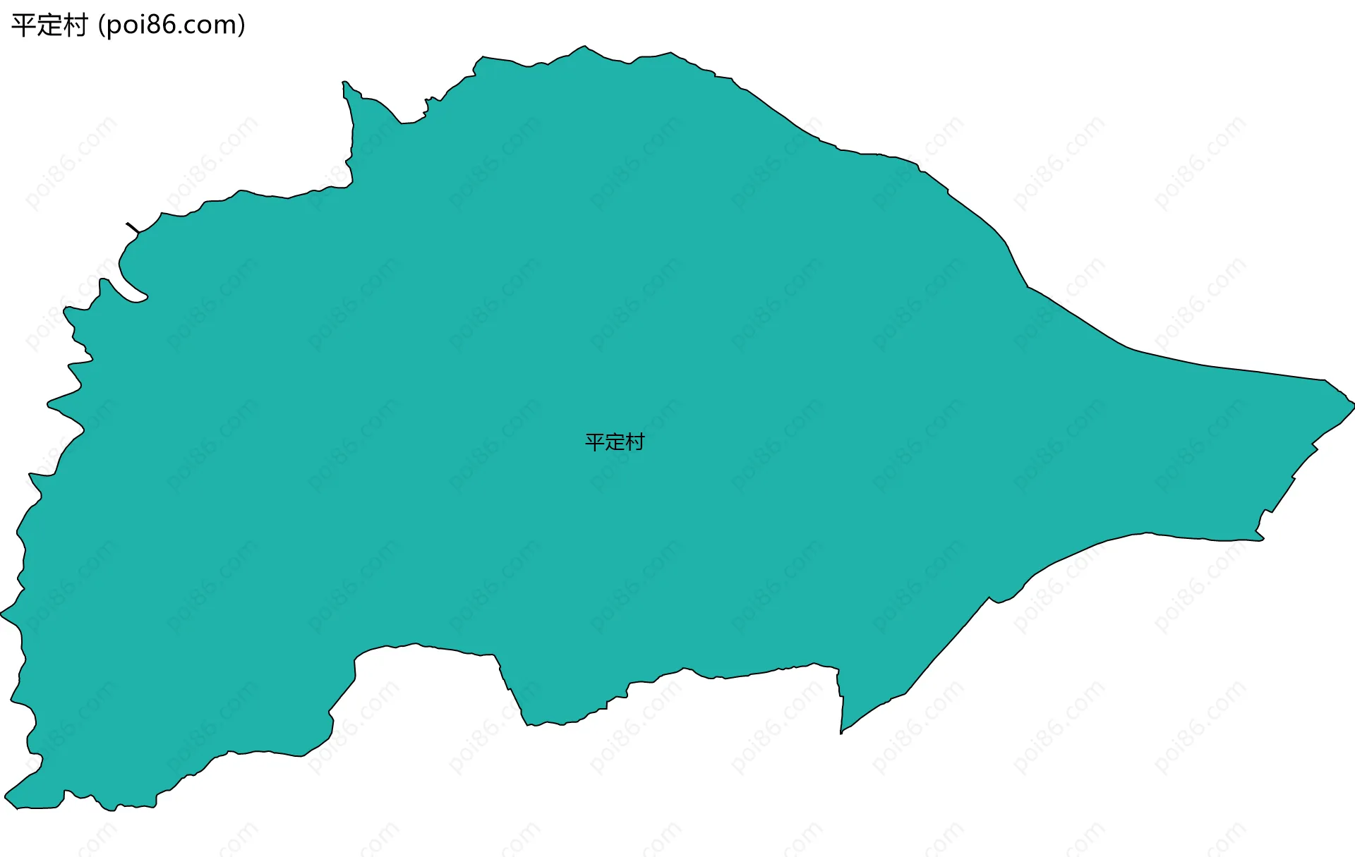 平定村边界地图