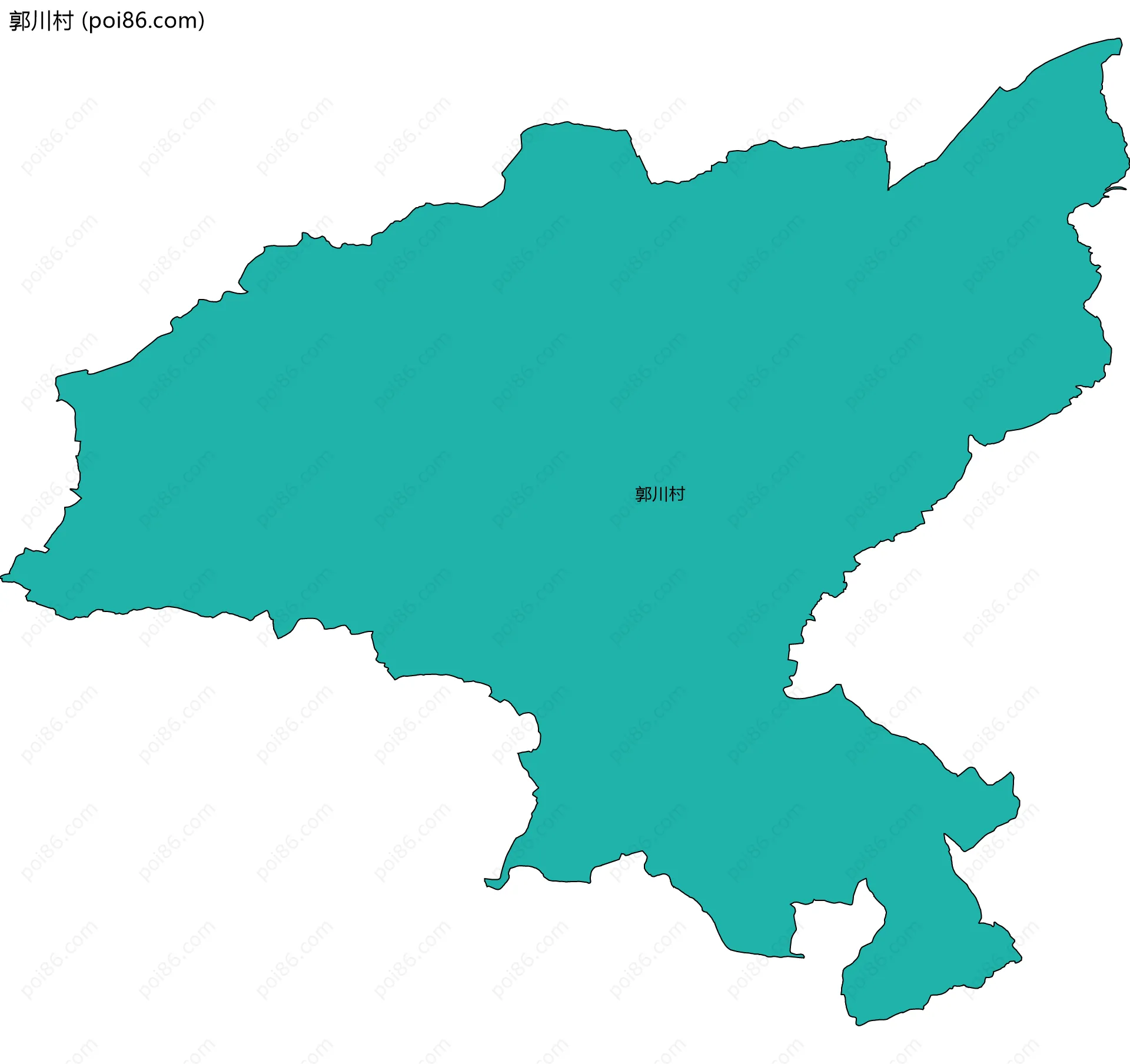 郭川村边界地图