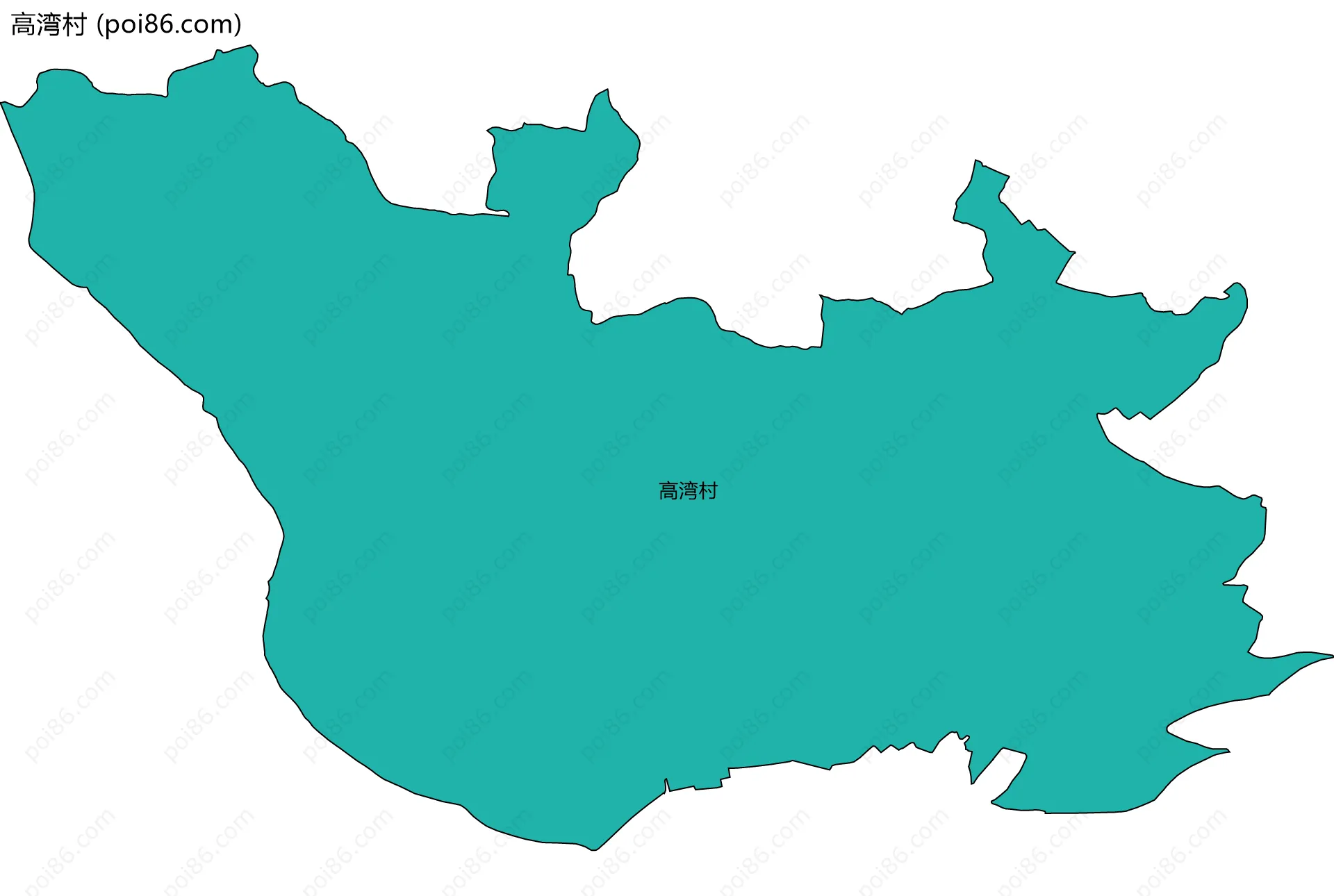高湾村边界地图