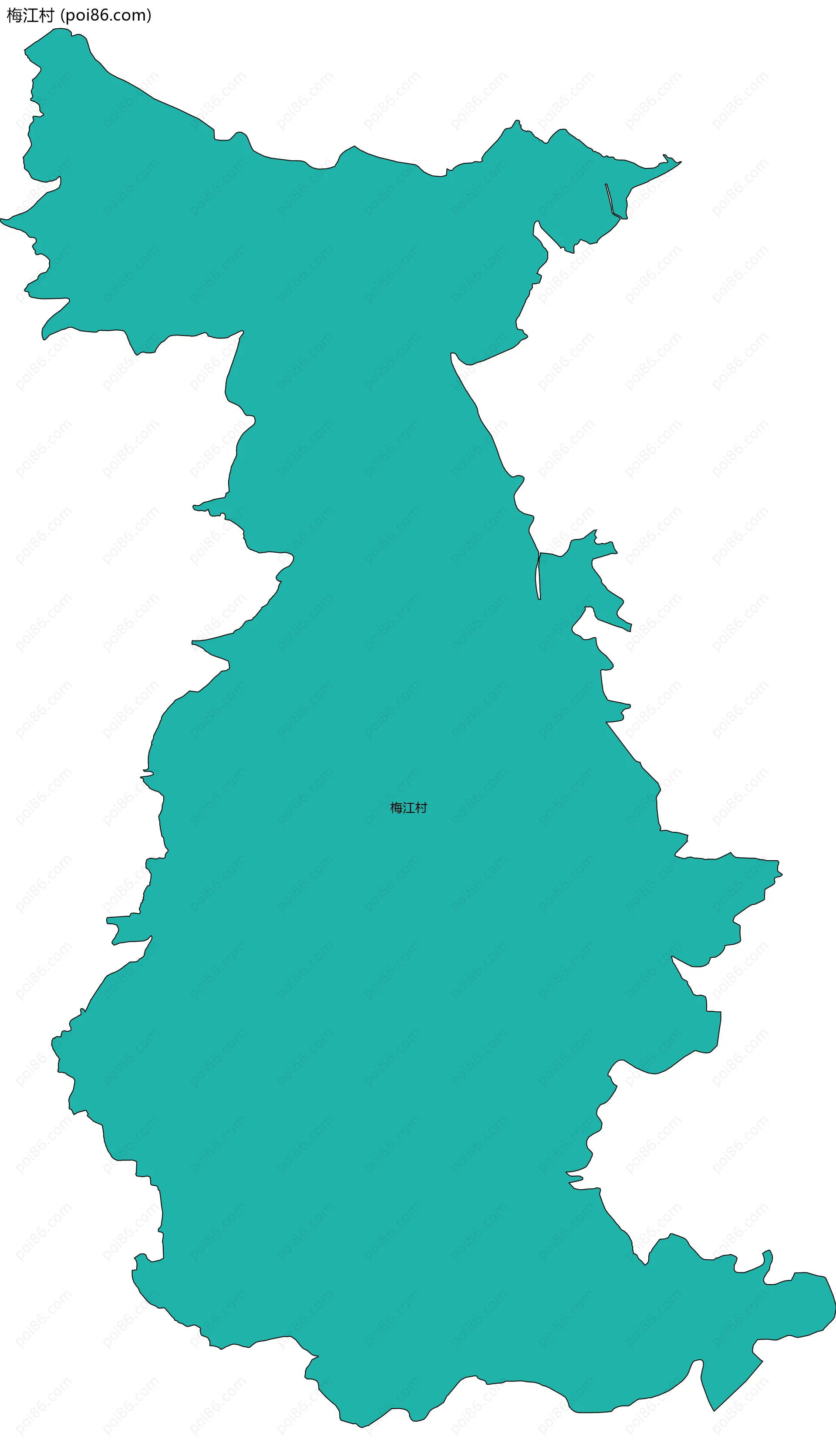 梅江村边界地图