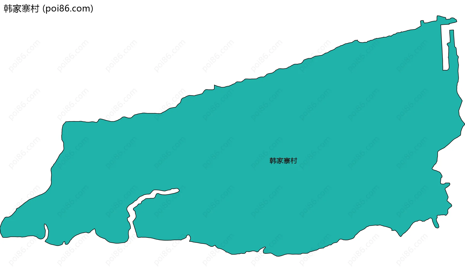 韩家寨村边界地图