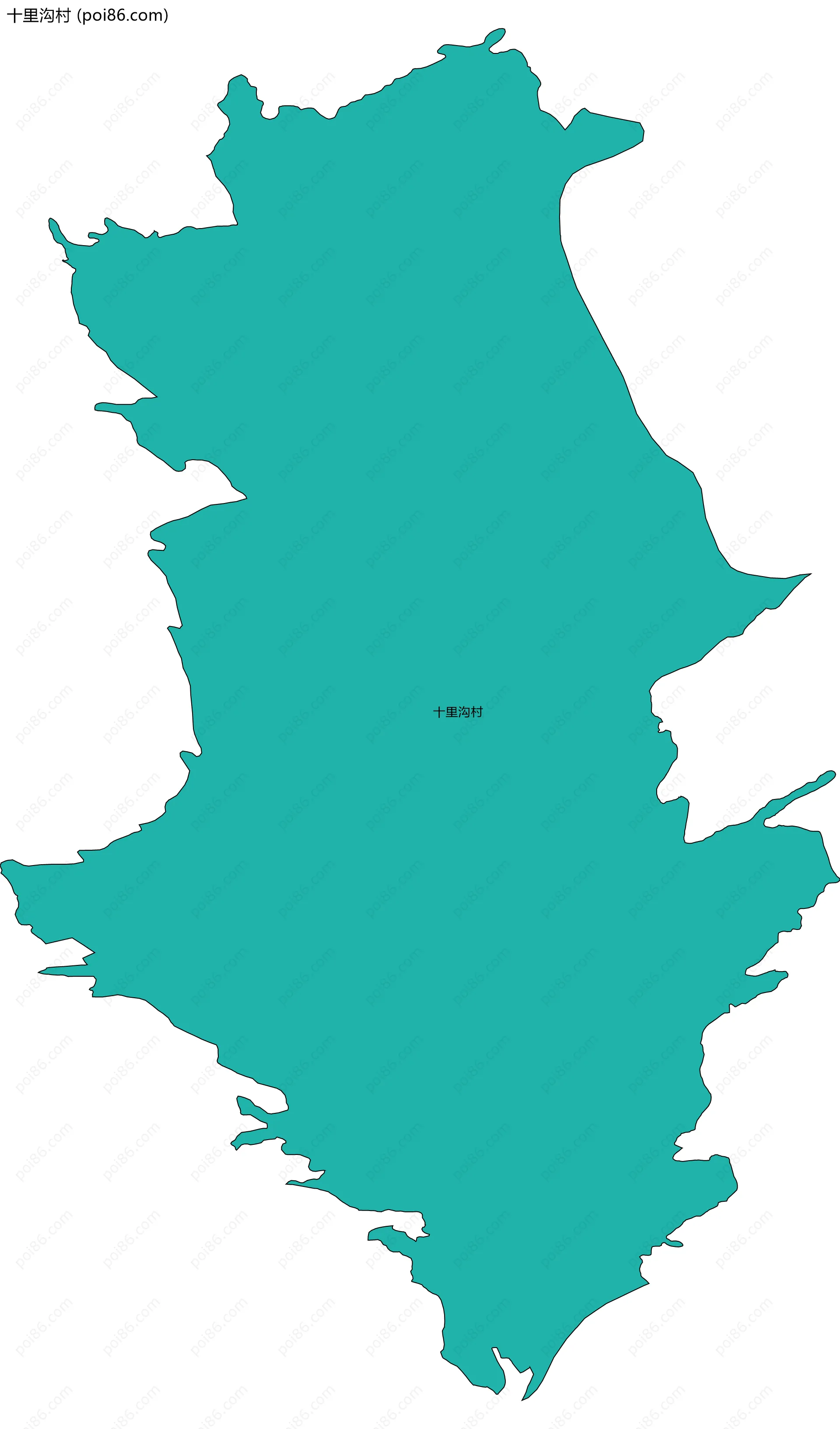 十里沟村边界地图