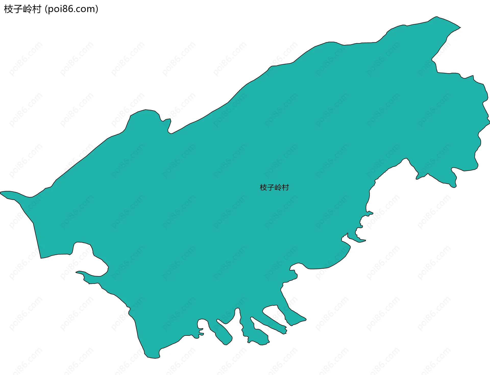 枝子岭村边界地图