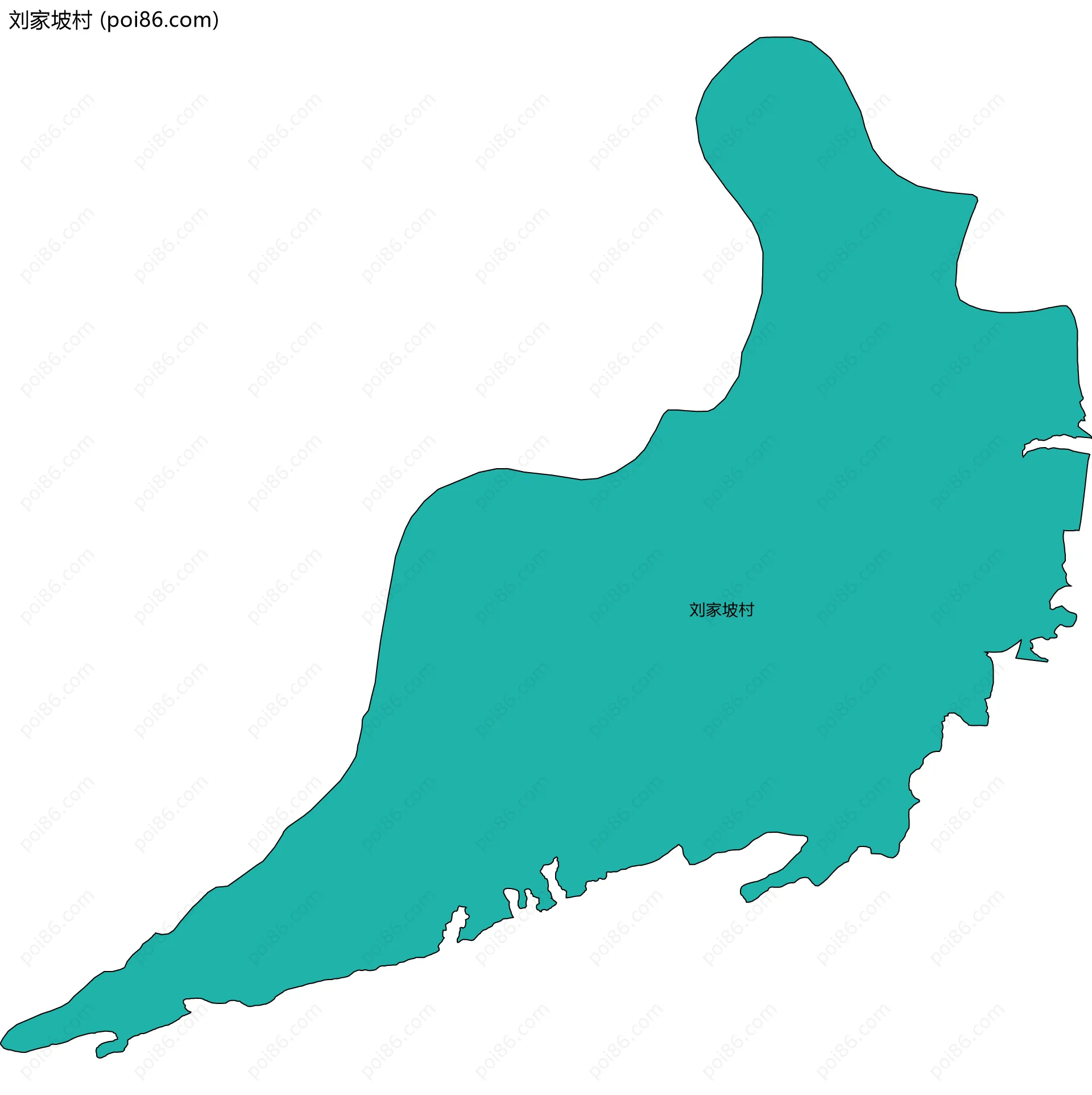 刘家坡村边界地图